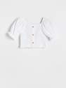 Reserved - White Puff Sleeve Blouse, Kids Girls