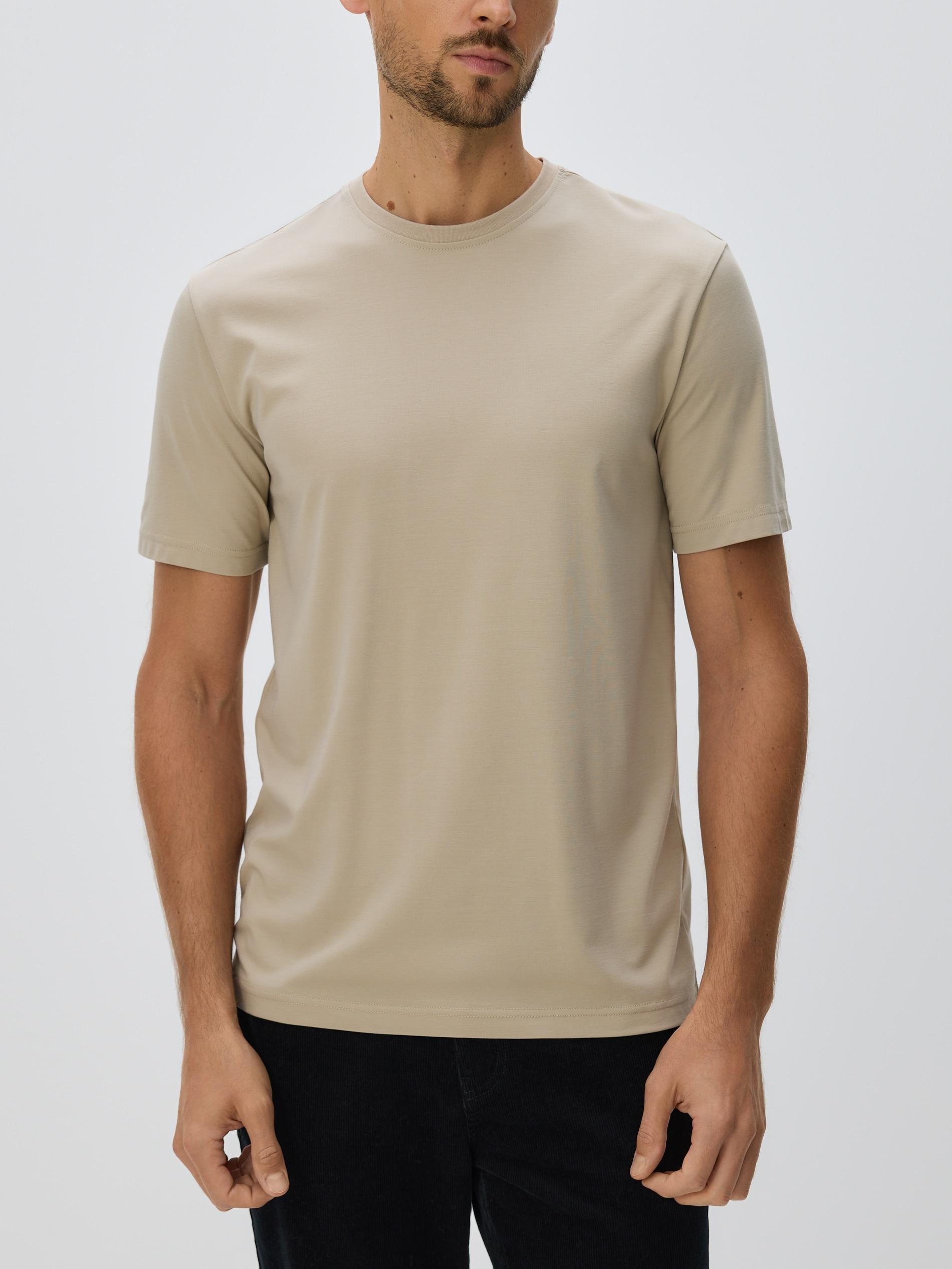 Beige Regular T-Shirt With Viscose, Beige, large image number 0