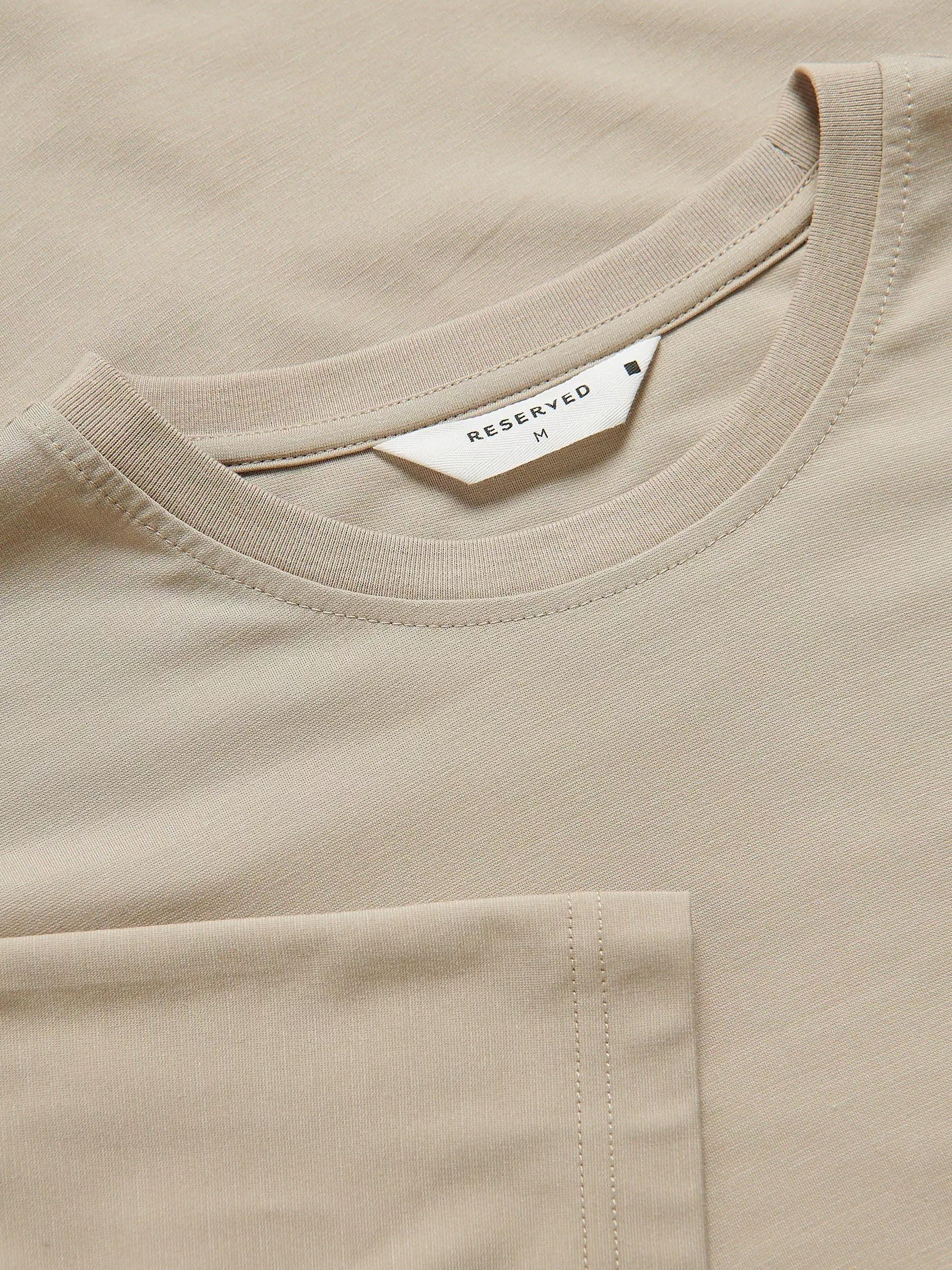 Beige Regular T-Shirt With Viscose, Beige, large image number 4