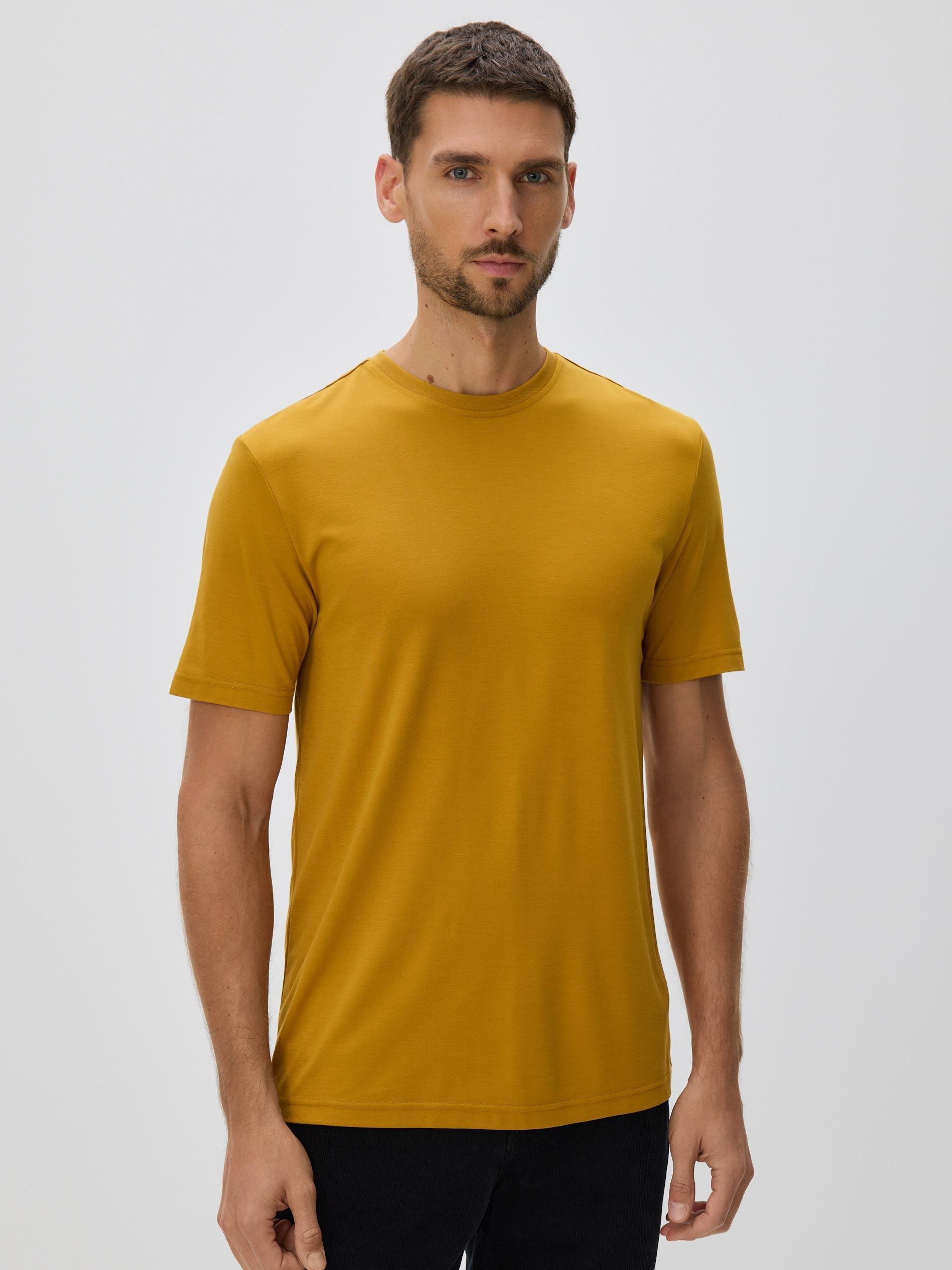 Orange Regular T-Shirt With Viscose, Yellow, large image number 0