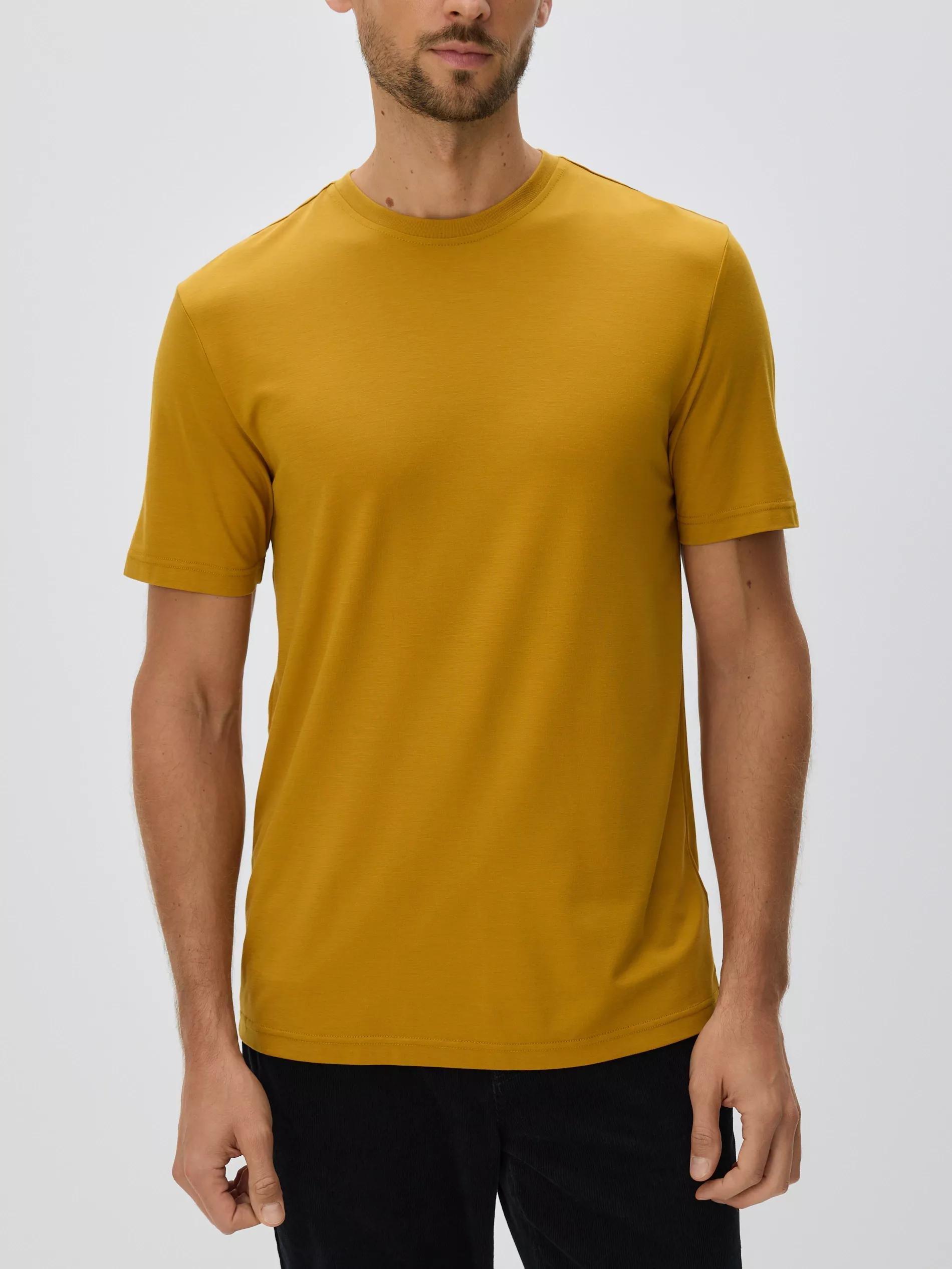 Orange Regular T-Shirt With Viscose, Yellow, large image number 1