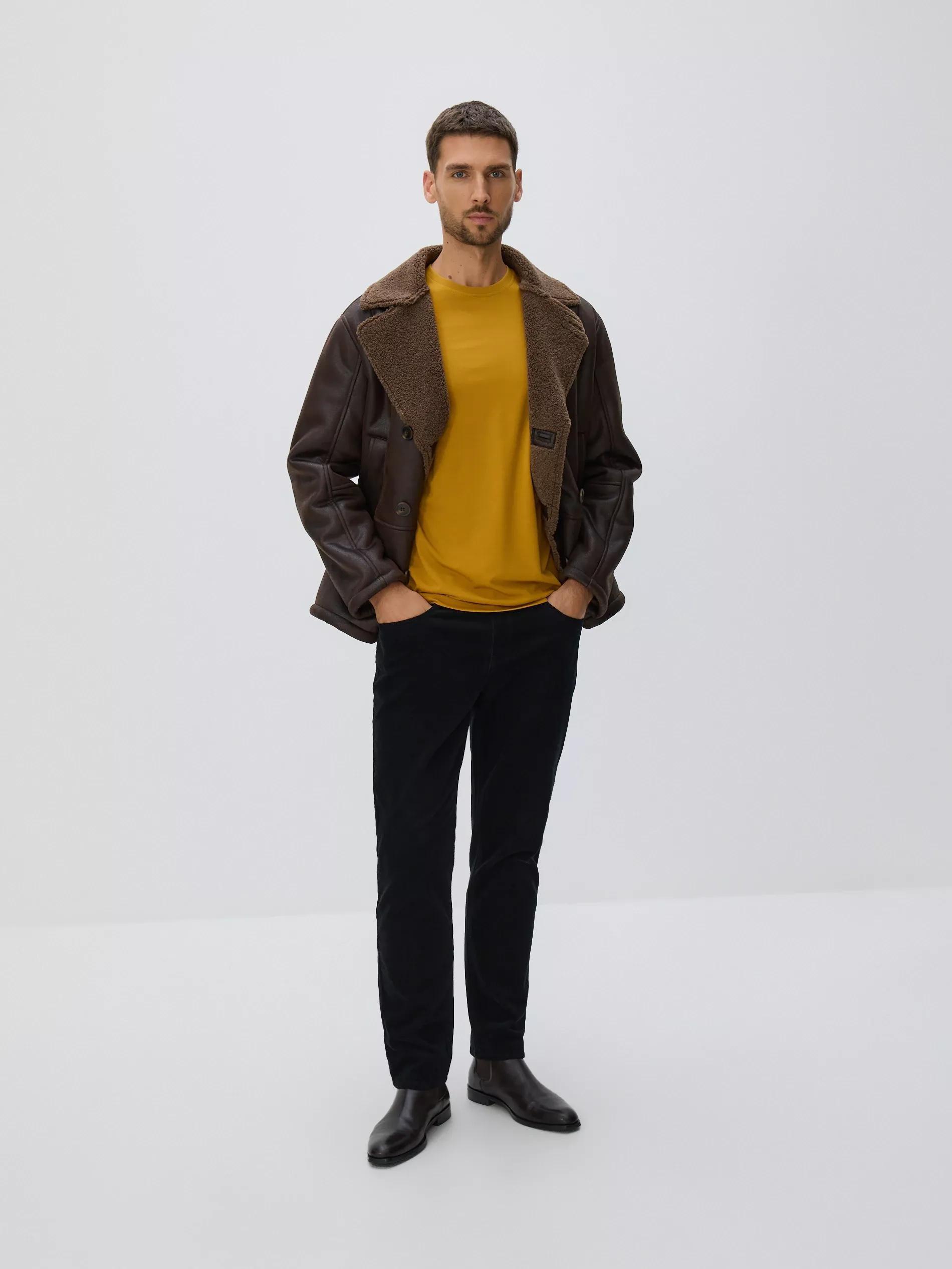 Orange Regular T-Shirt With Viscose, Yellow, large image number 3