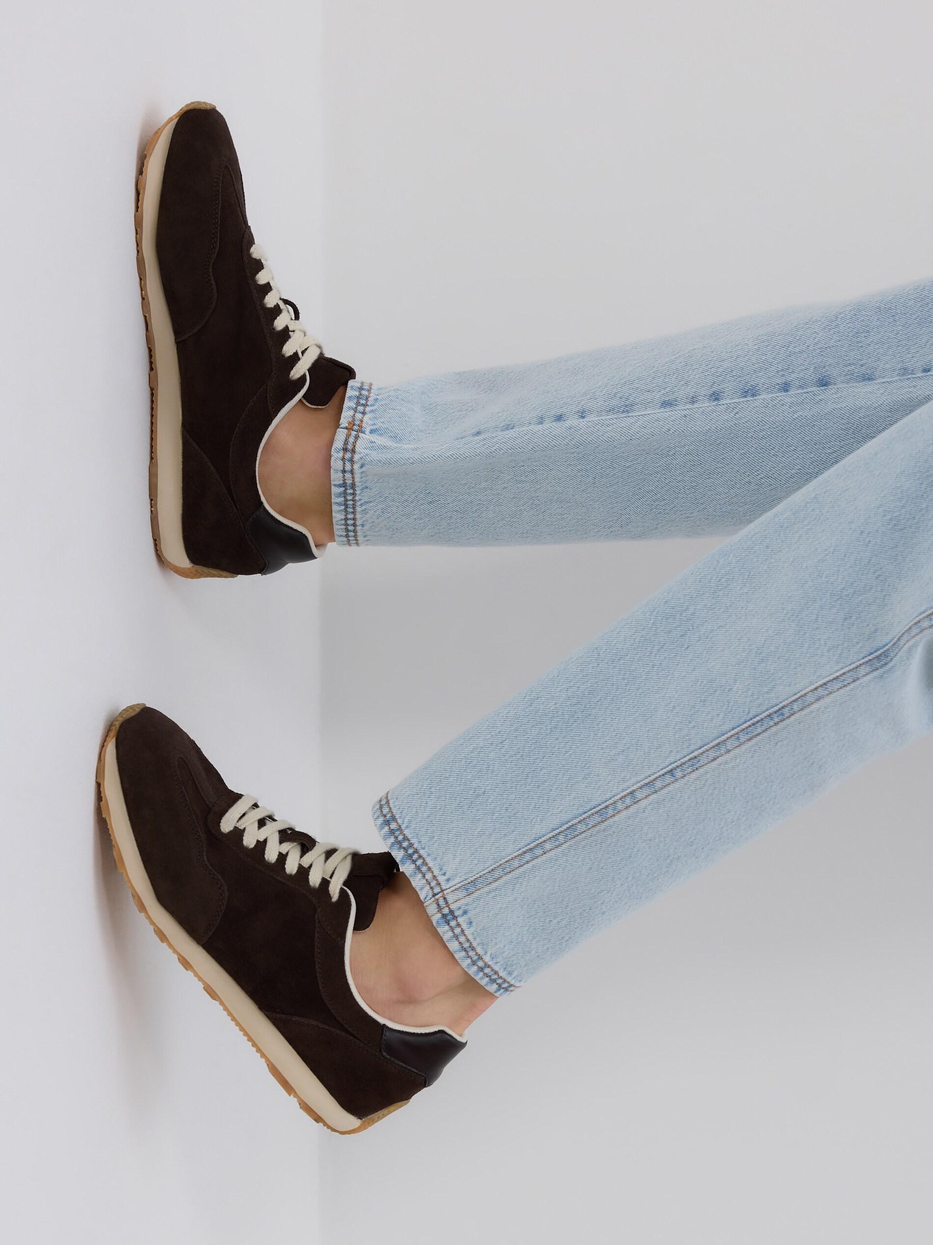 DARK BROWN Suede sneakers, Brown, large image number 3