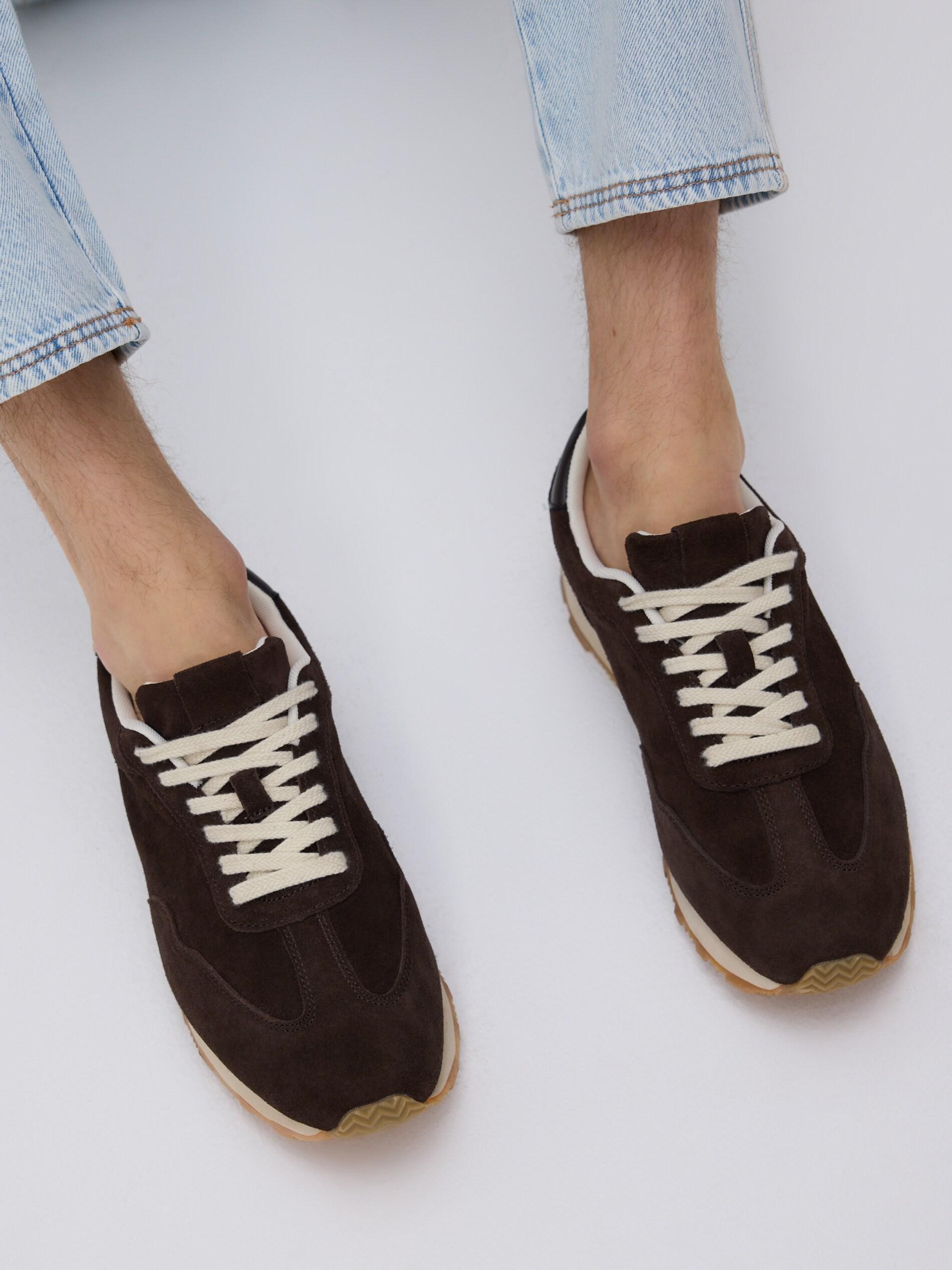DARK BROWN Suede sneakers, Brown, large image number 4