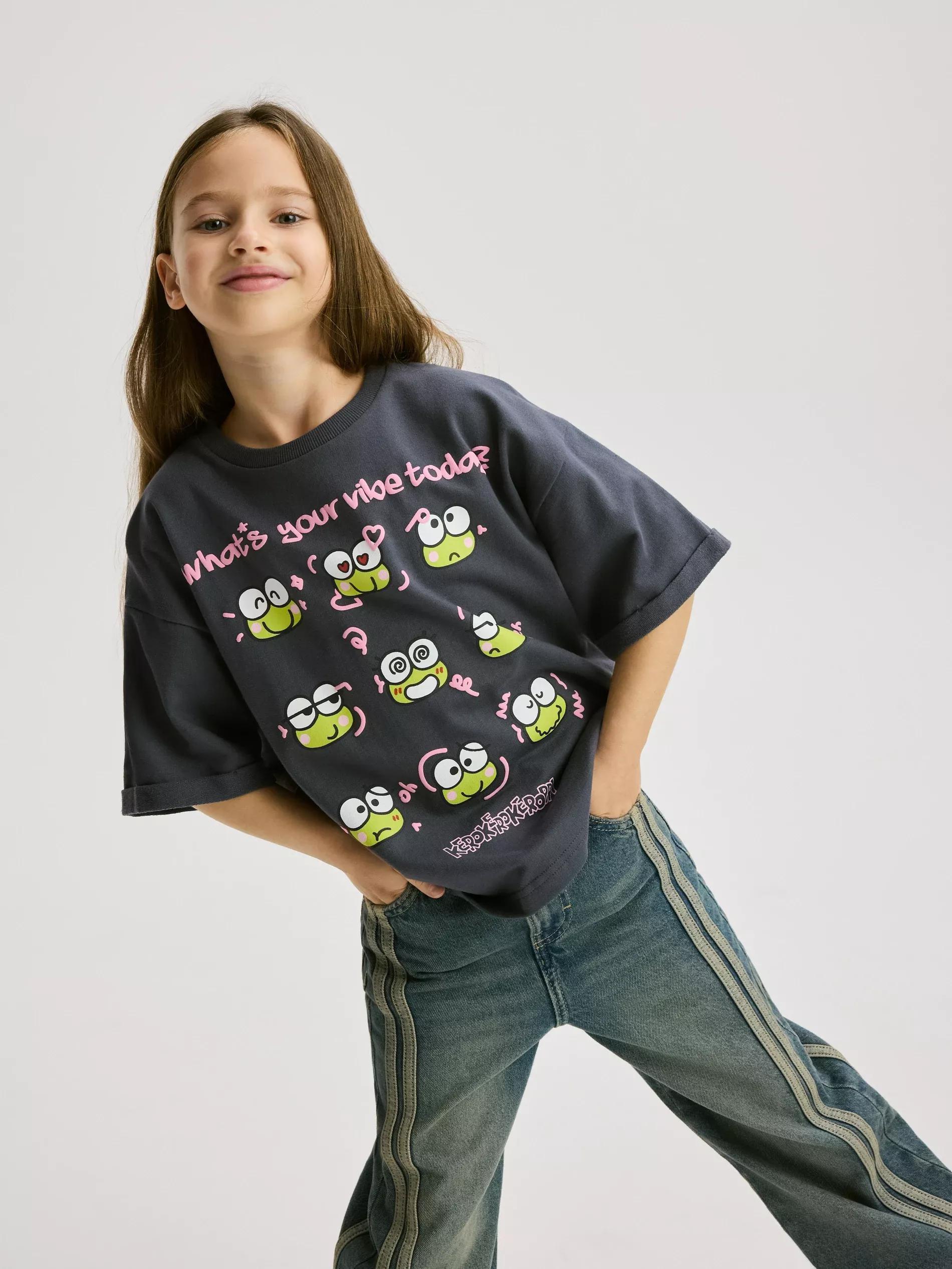 Grey T-Shirt Hello Kitty And Friends, Grey, large image number 0