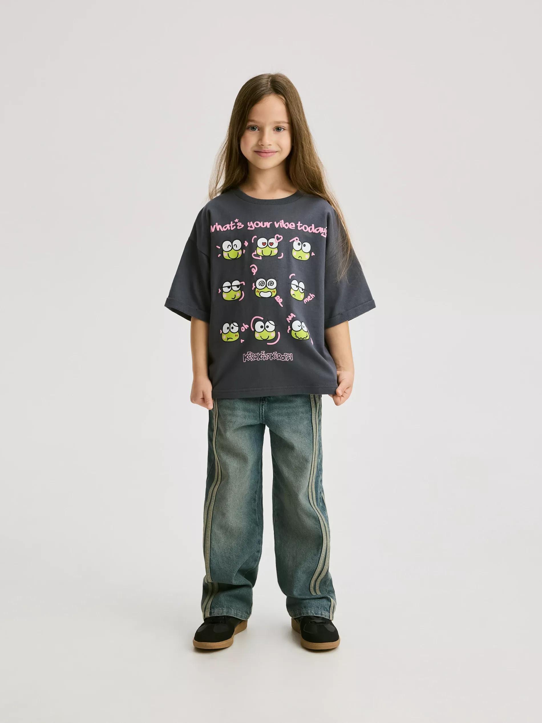 Grey T-Shirt Hello Kitty And Friends, Grey, large image number 1