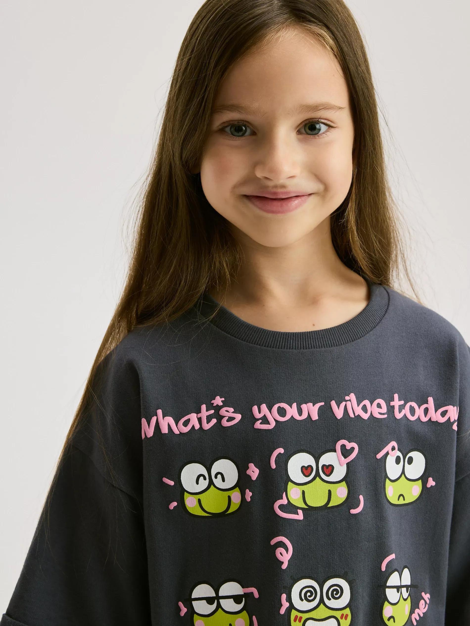 Grey T-Shirt Hello Kitty And Friends, Grey, large image number 4