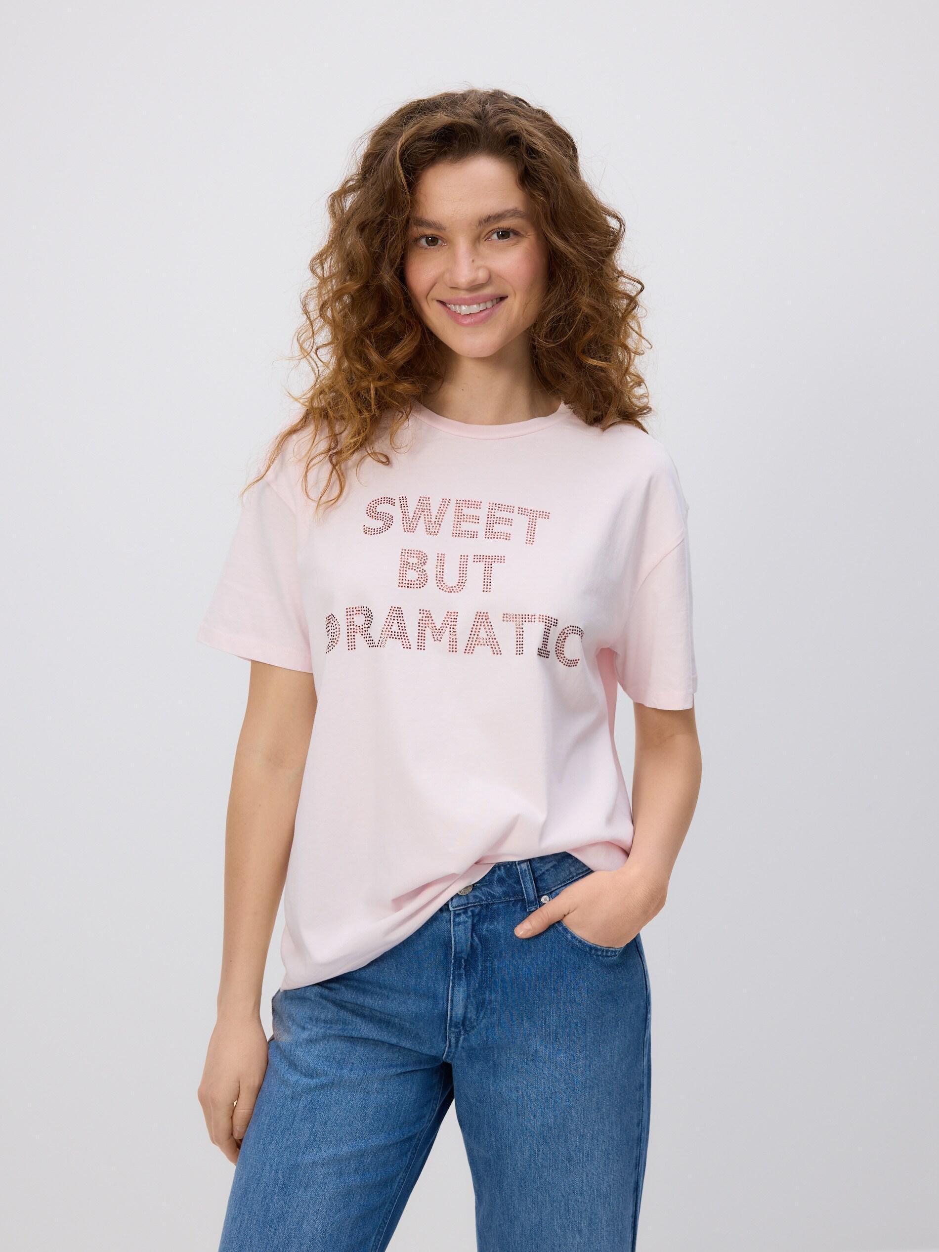 Pinkk Oversized T-Shirt With Print, Pink, large image number 0