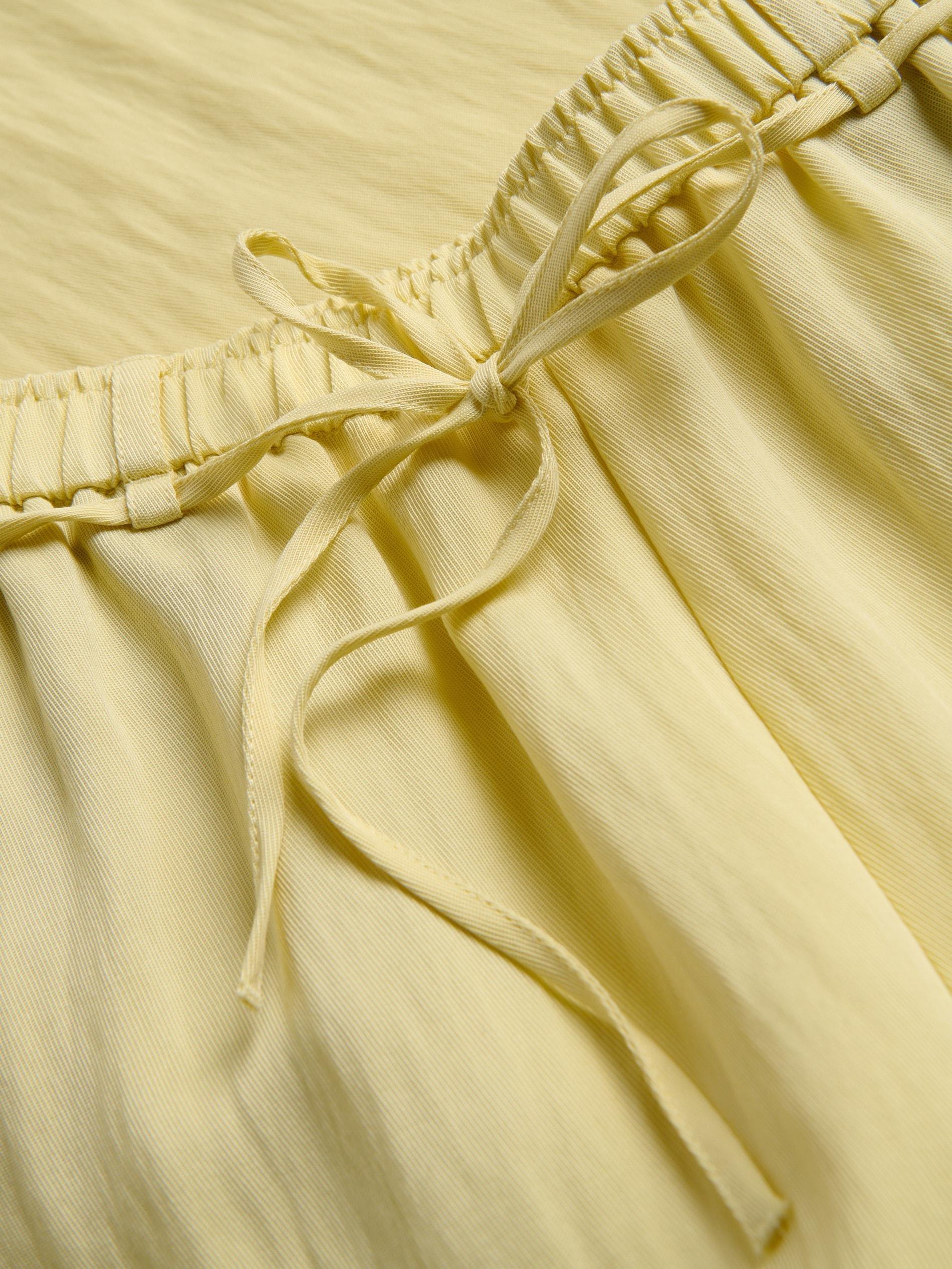 Yellow Loose Lyocell Trousers, Yellow, large image number 4