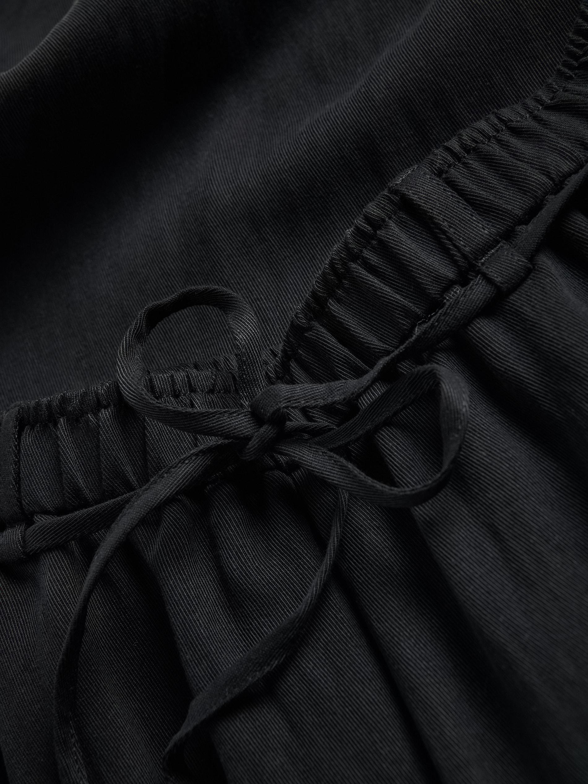 Black Loose Lyocell Trousers, Black, large image number 4