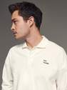 Reserved - White Longsleeve Polo With Embroidery