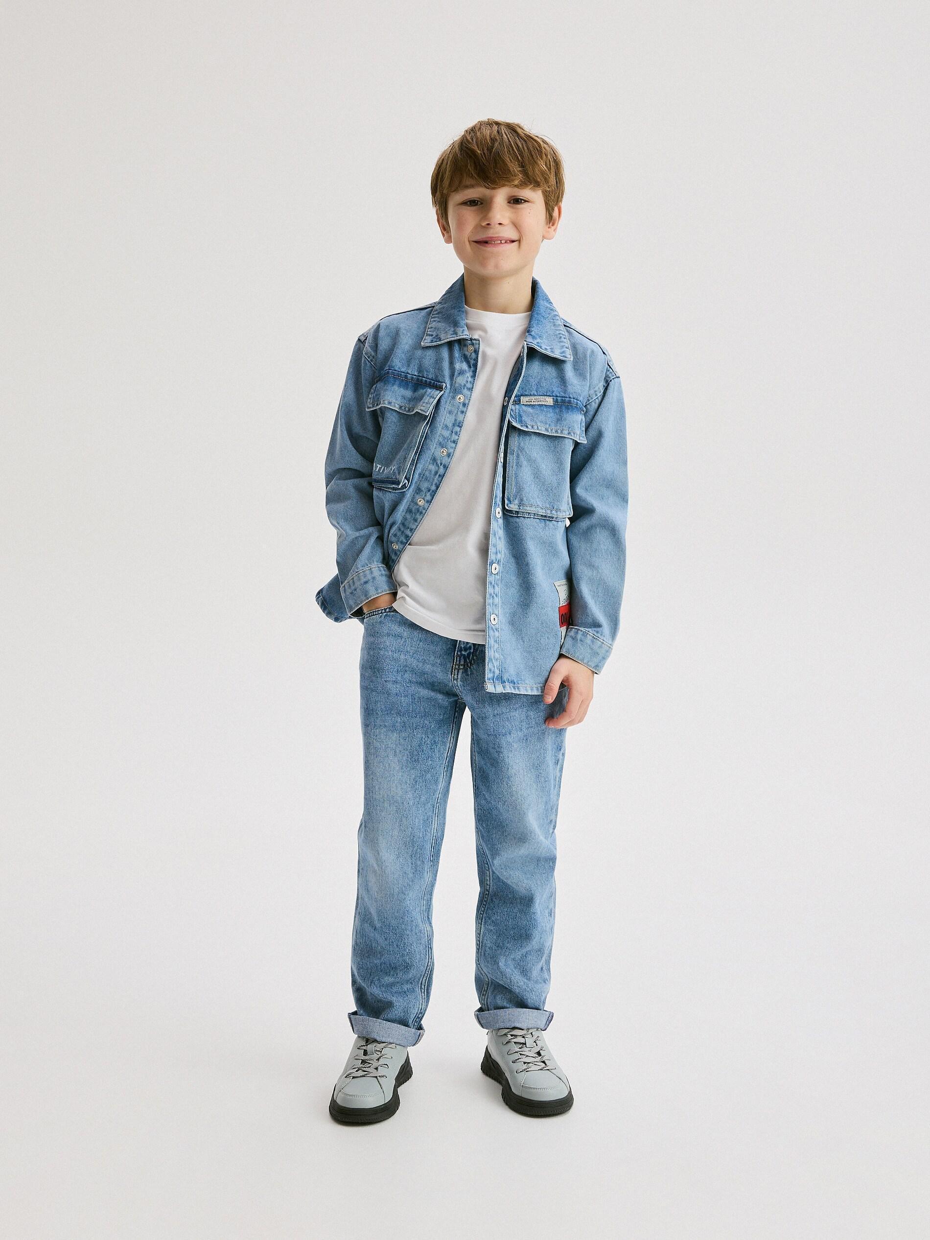 Blue Denim Jeans, Kids Boys, Blue, medium
