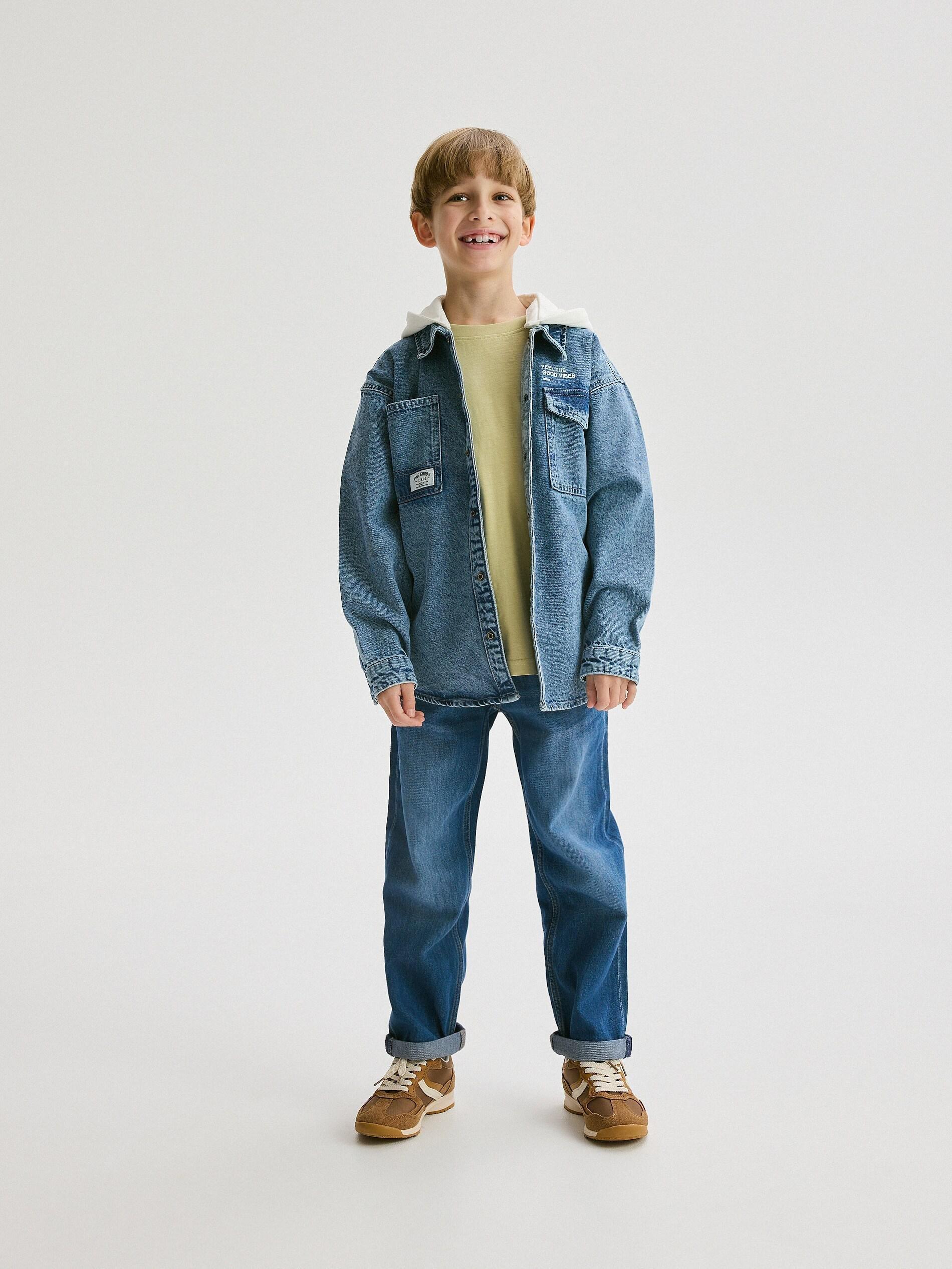 Blue Jeans Trousers, Kids Boy, Blue, medium