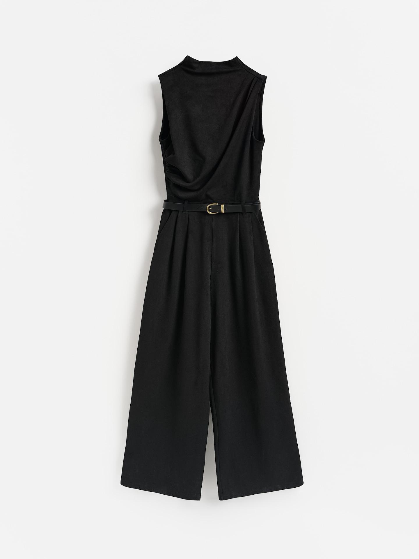 Black Playsuit With Belt, Black, medium