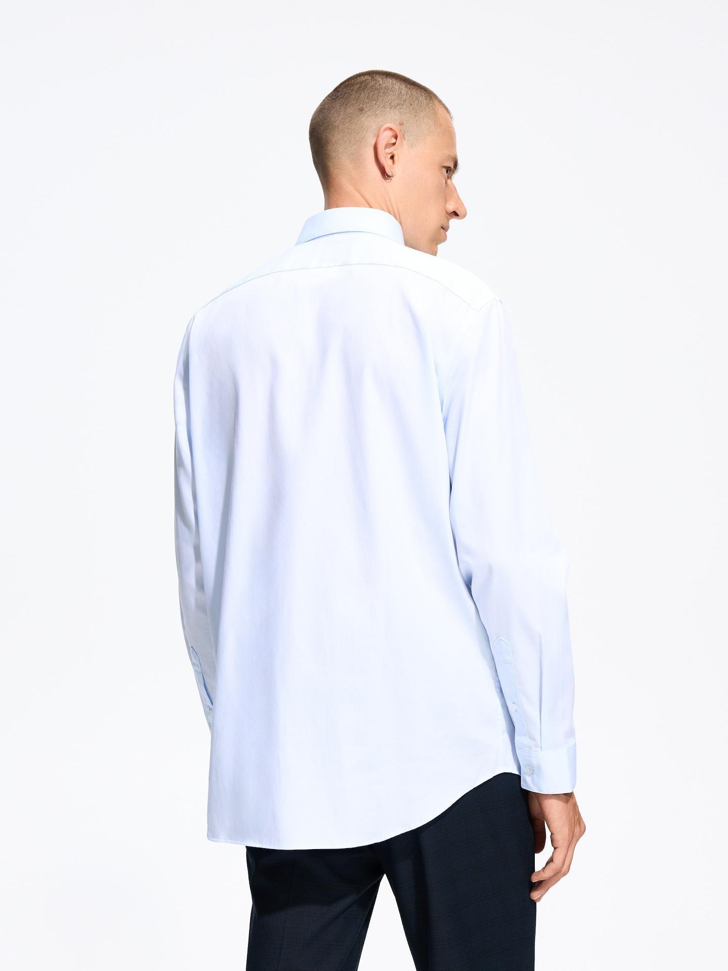 Blue Regular Fit Cotton Shirt, Blue, large image number 2