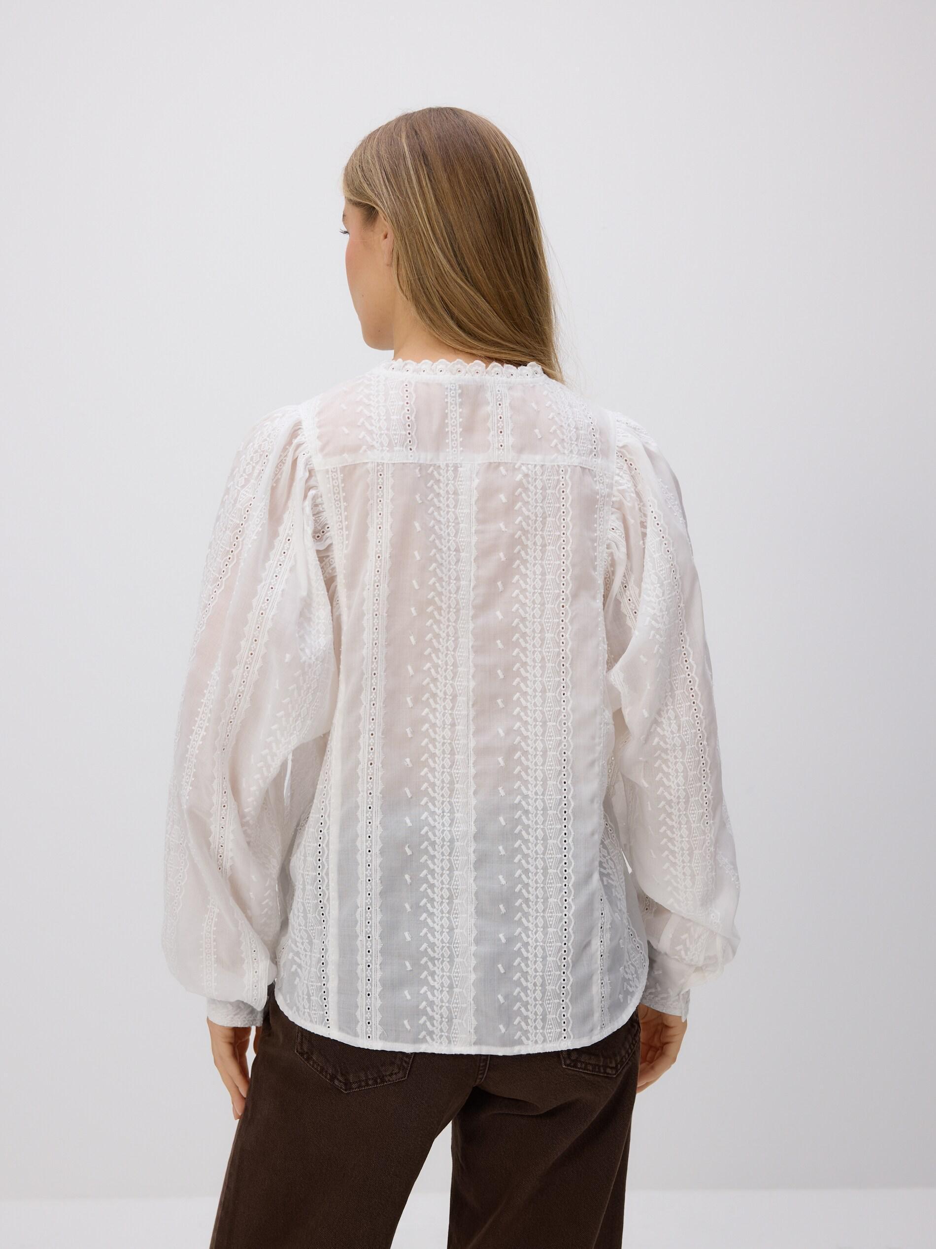 WHITE Shirt with decorative embroidery, White, large image number 3