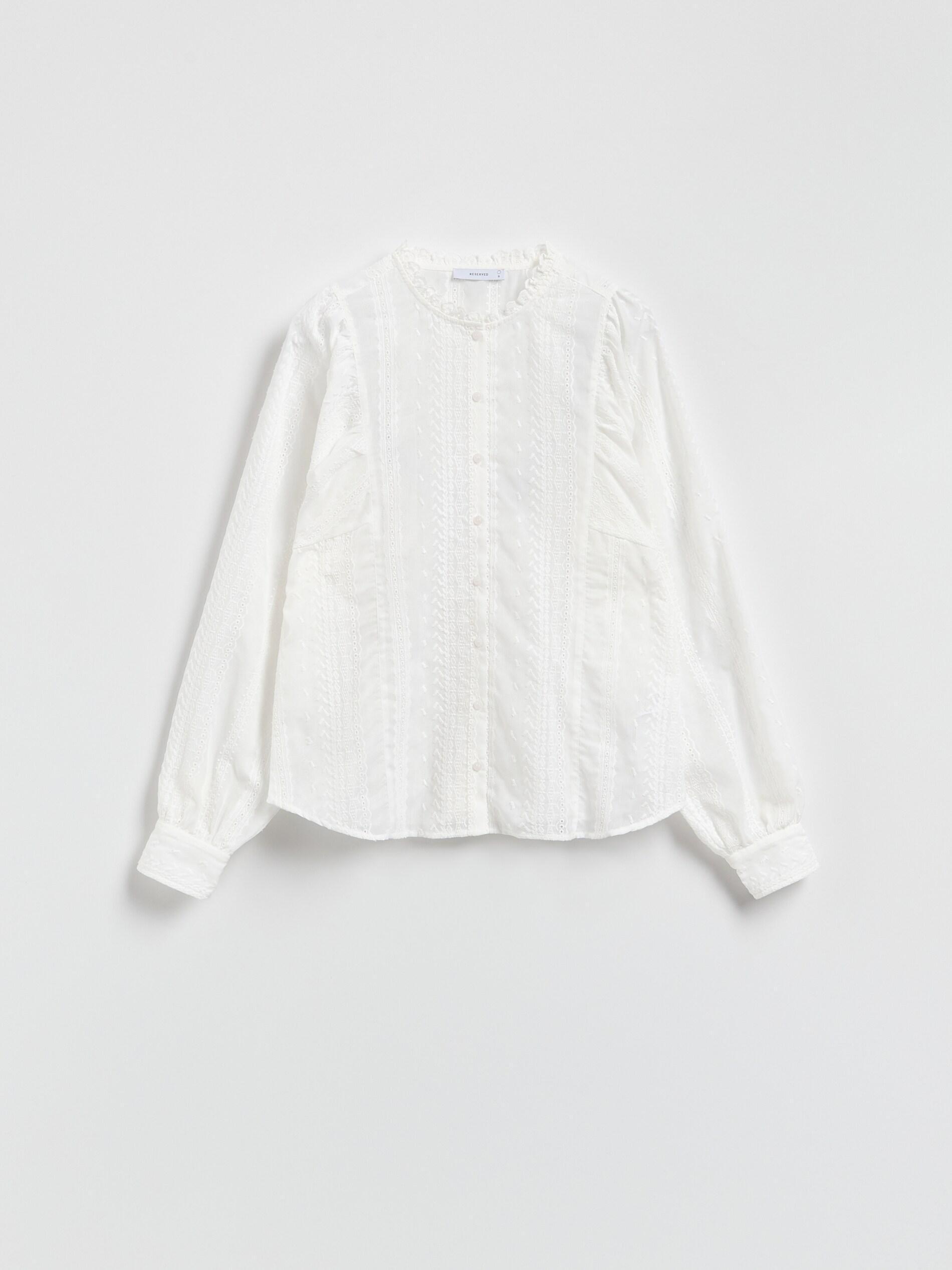WHITE Shirt with decorative embroidery, White, large image number 4