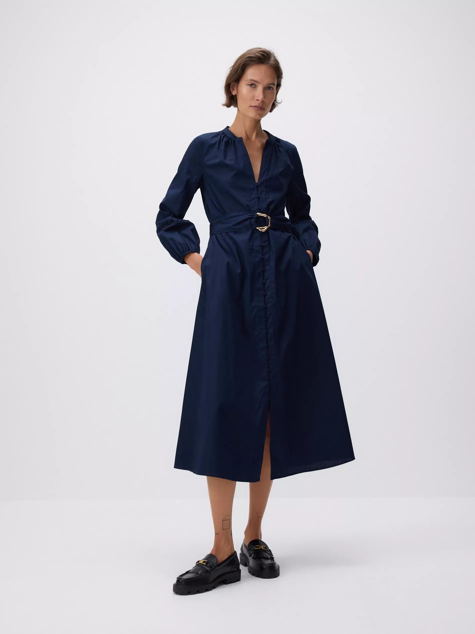 Navy Chain Belt Dress, , large image number 3