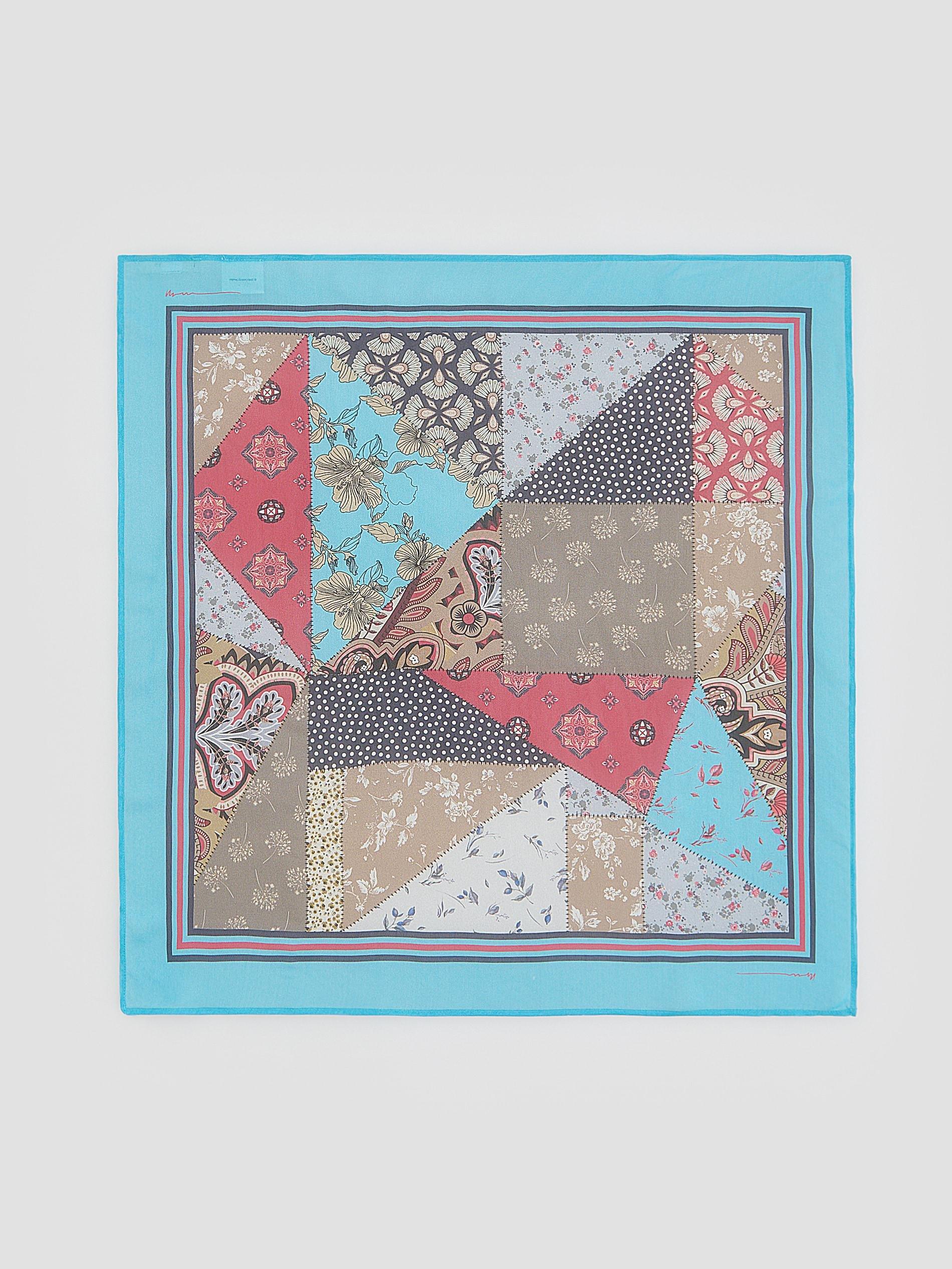 Multicolour Patterned Viscose Scarf, Multicolor, large image number 4