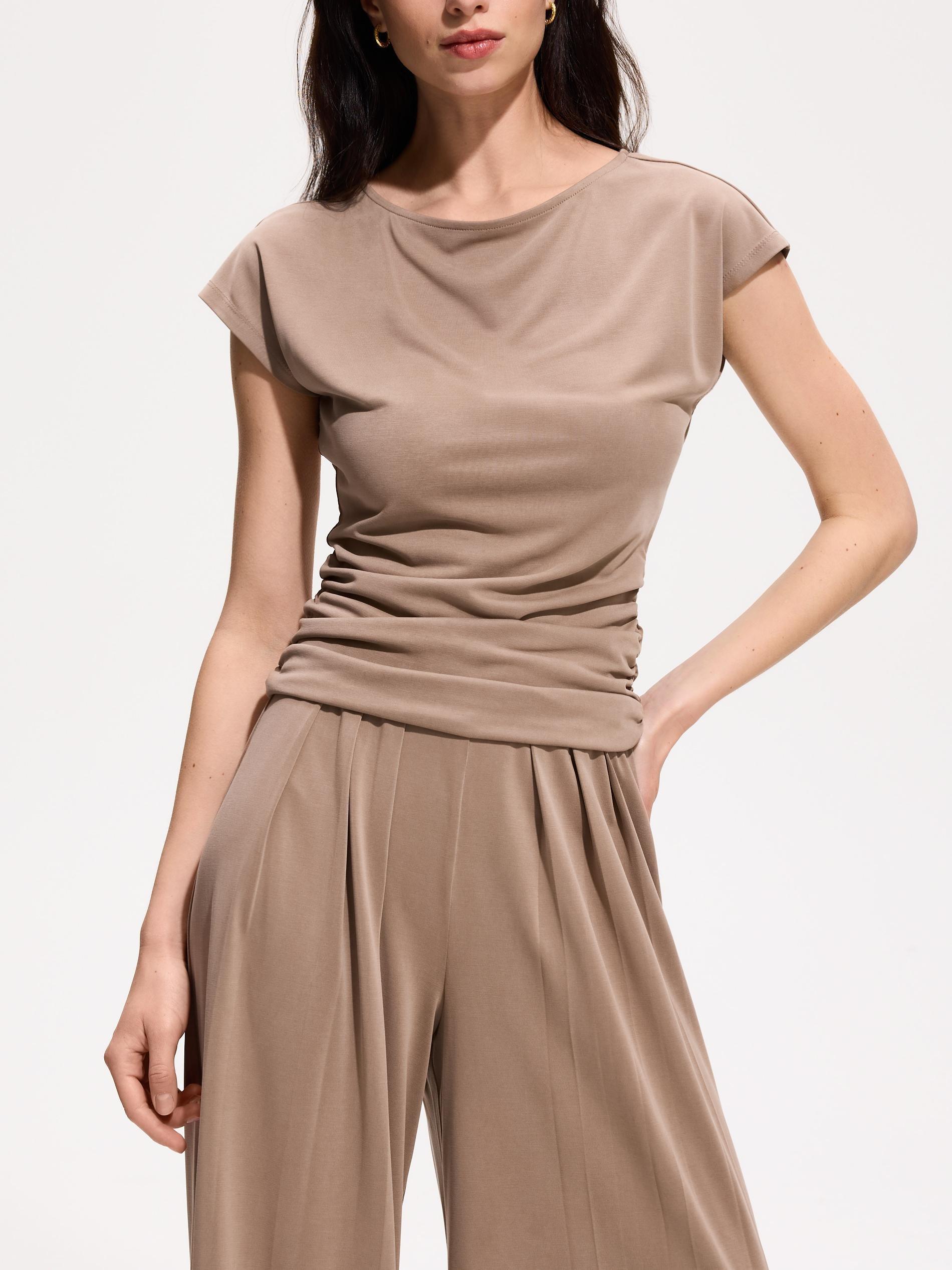 Beige Modal Blend T-Shirt, Beige, large image number 0