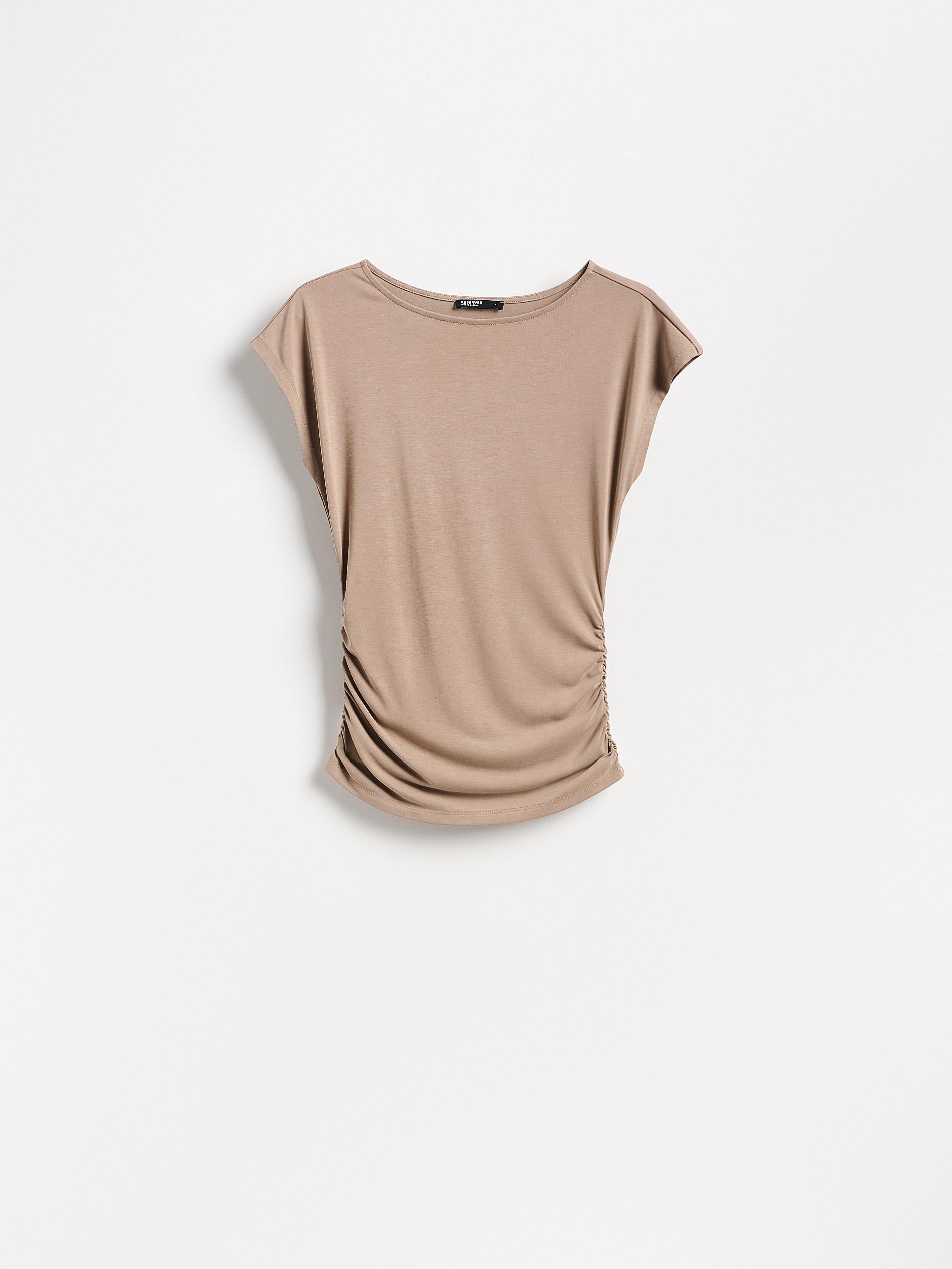 Beige Modal Blend T-Shirt, Beige, large image number 4