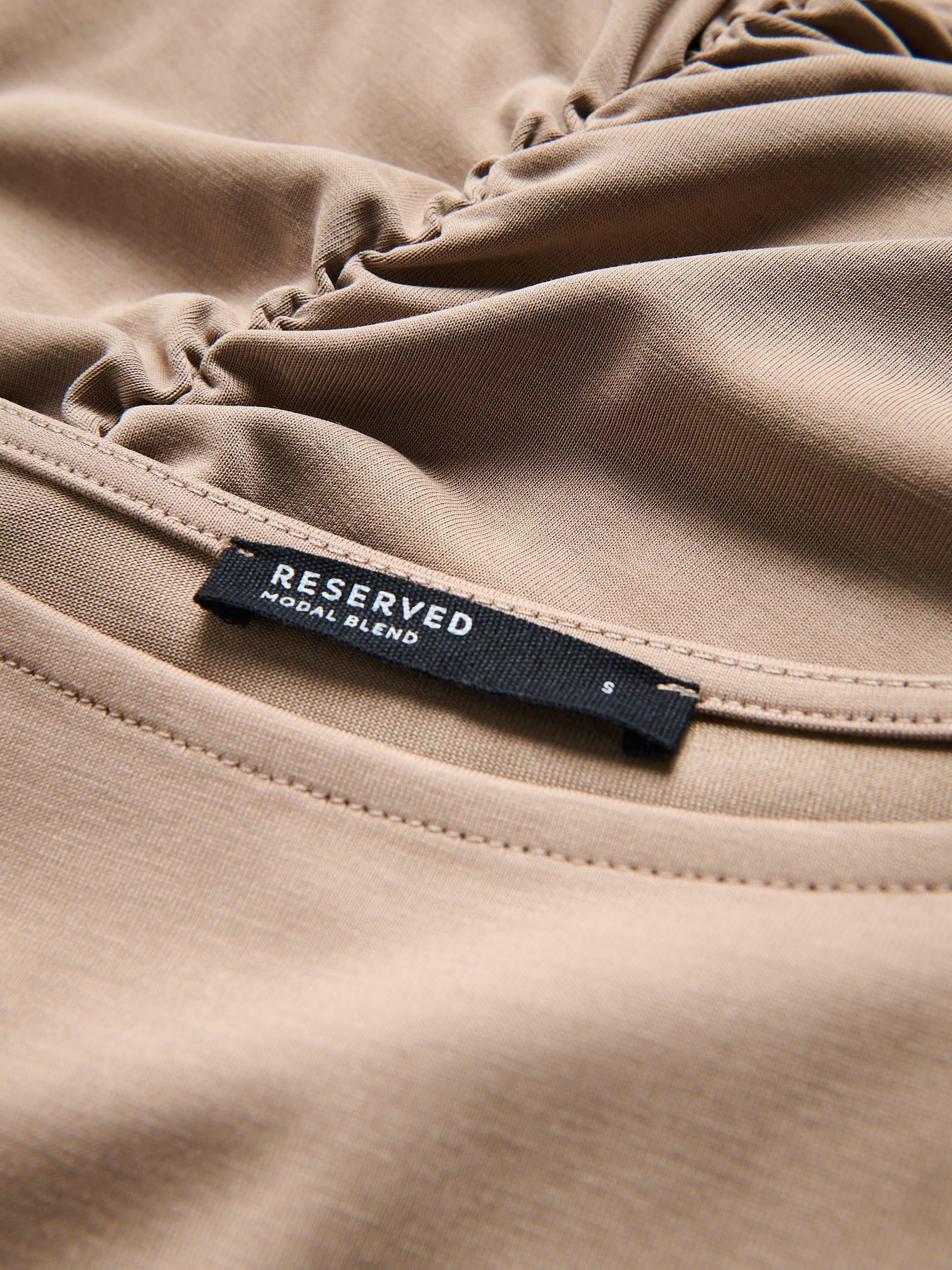 Beige Modal Blend T-Shirt, Beige, large image number 5