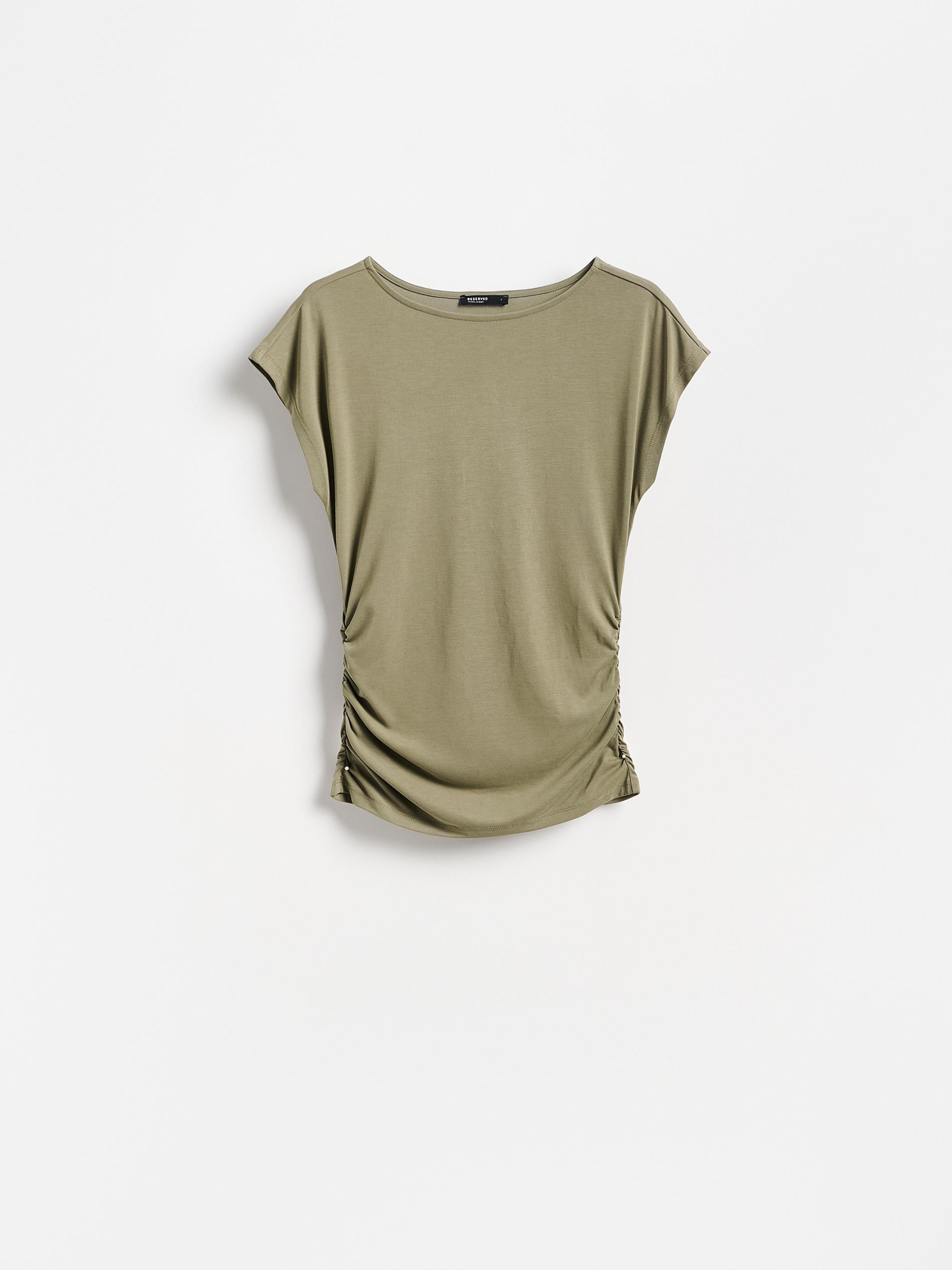 Green Modal Blend T-Shirt, Khaki, large image number 4