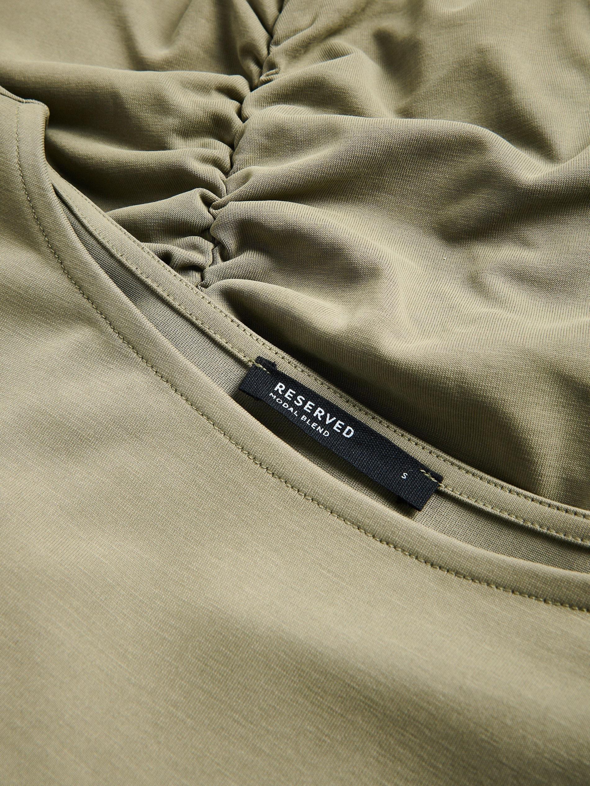Green Modal Blend T-Shirt, Khaki, large image number 5