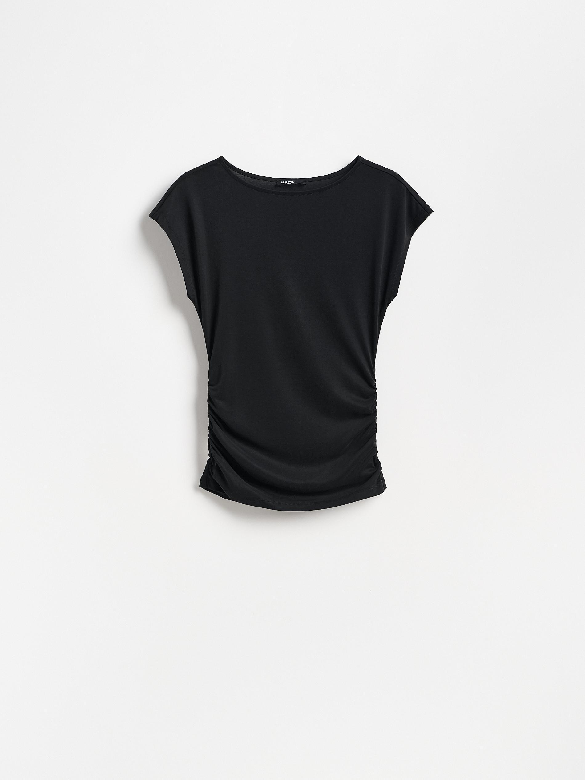 Black Modal Blend T-Shirt, Black, medium