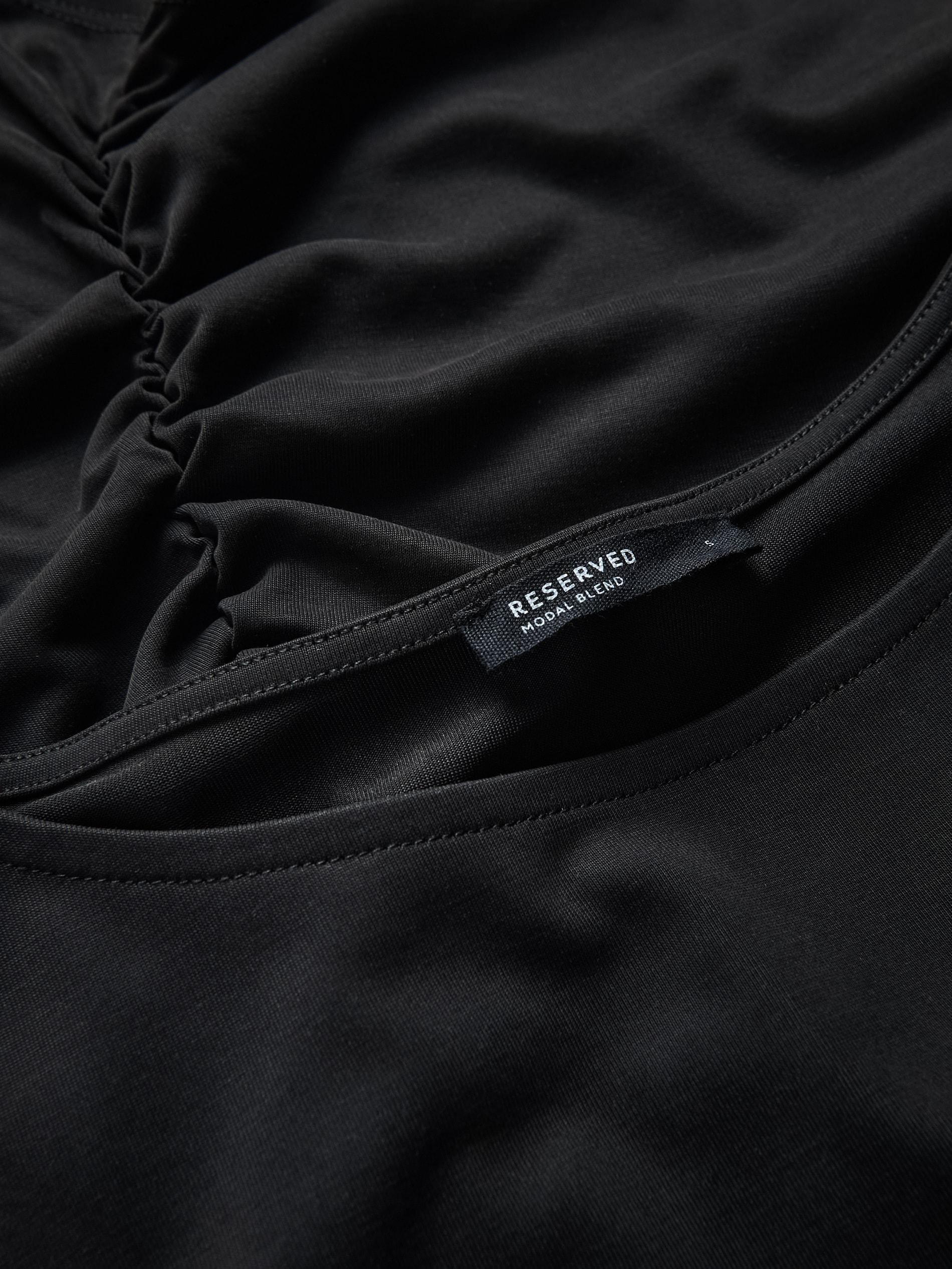 Black Modal Blend T-Shirt, Black, large image number 1
