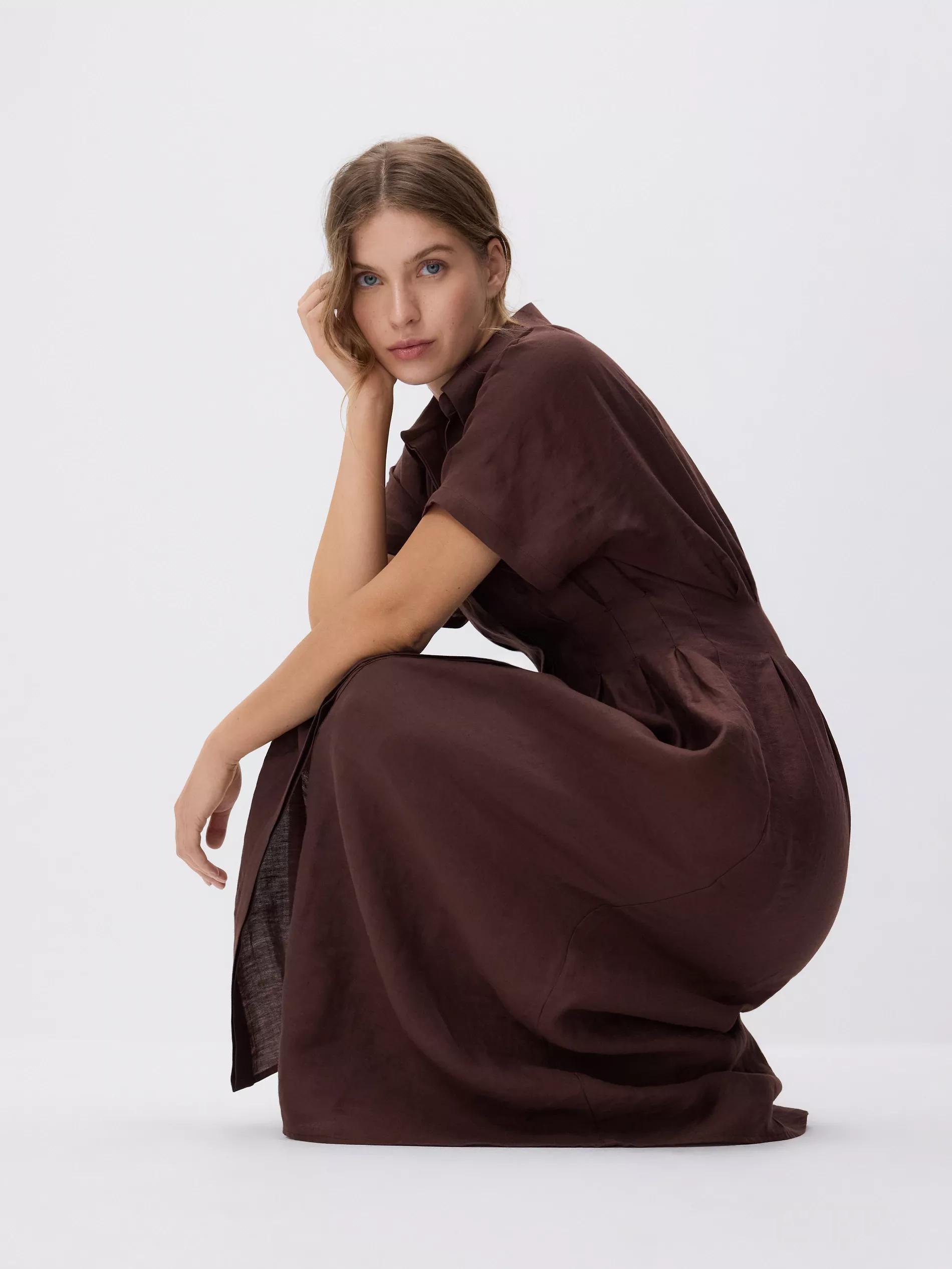 Brown Dress, Brown, large image number 2