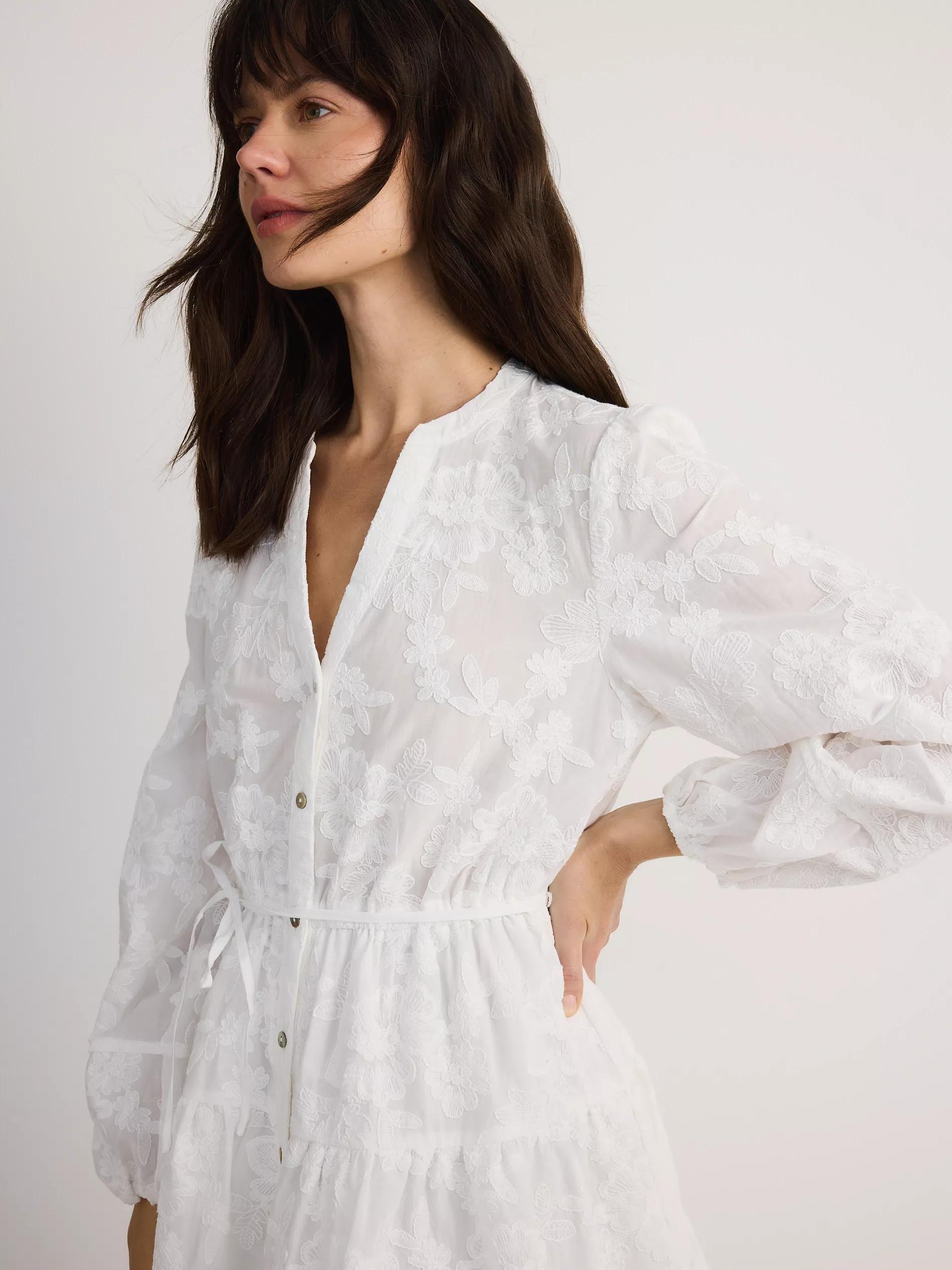 White Cotton Rich Mini Dress, , large image number 3