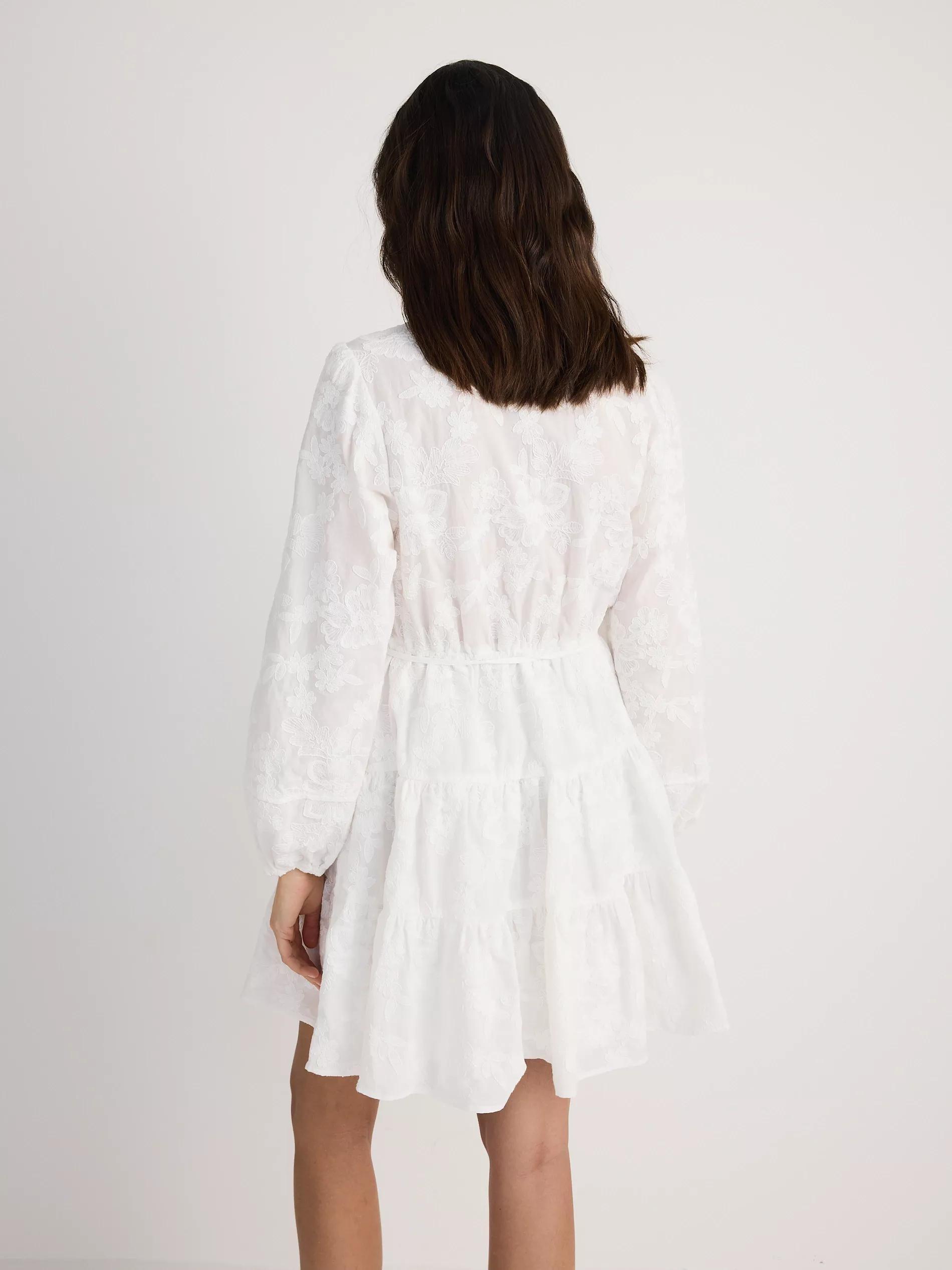 White Cotton Rich Mini Dress, , large image number 4