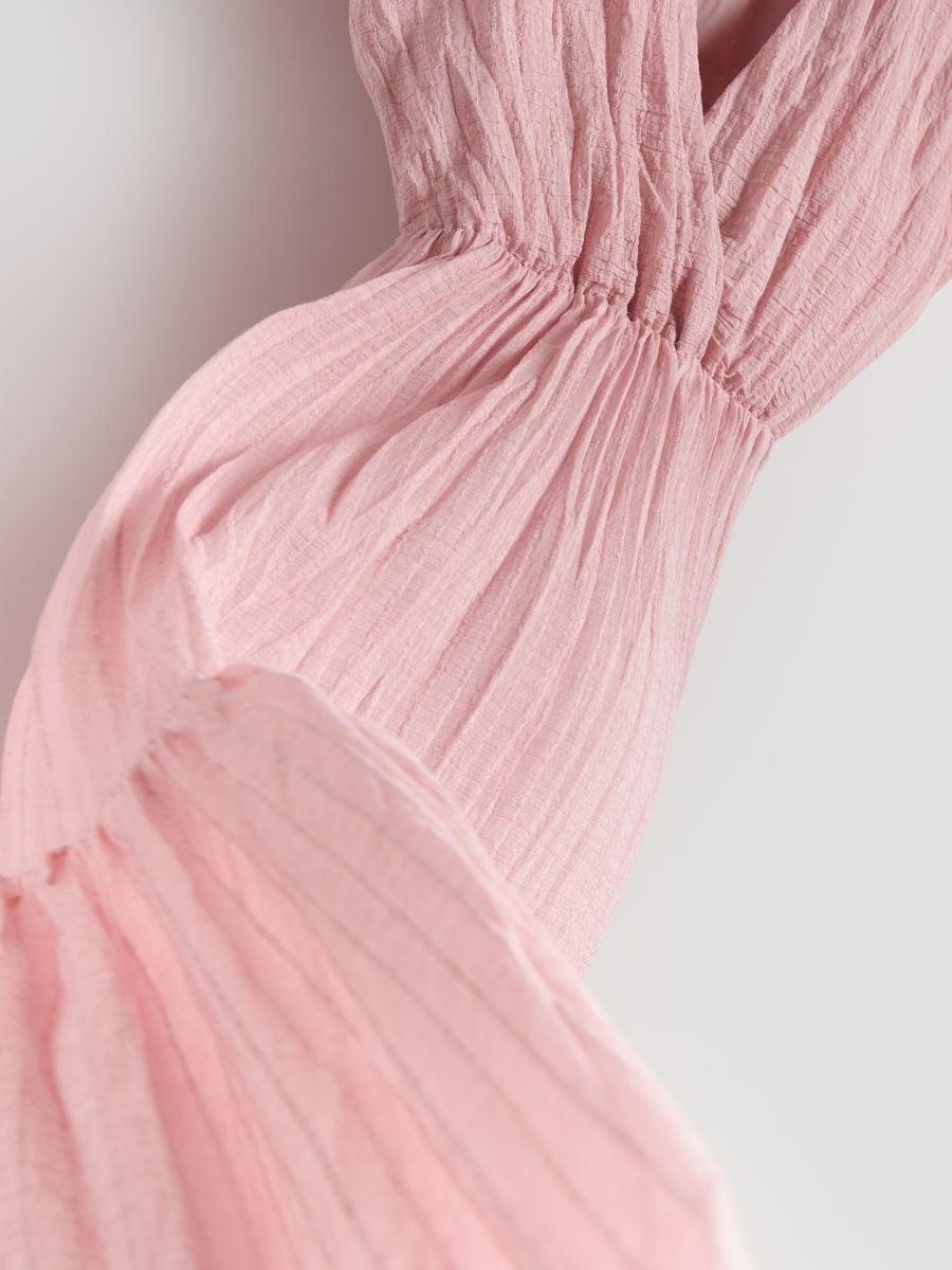 Pink Dress Made Of Gathered Fabric, , large image number 1