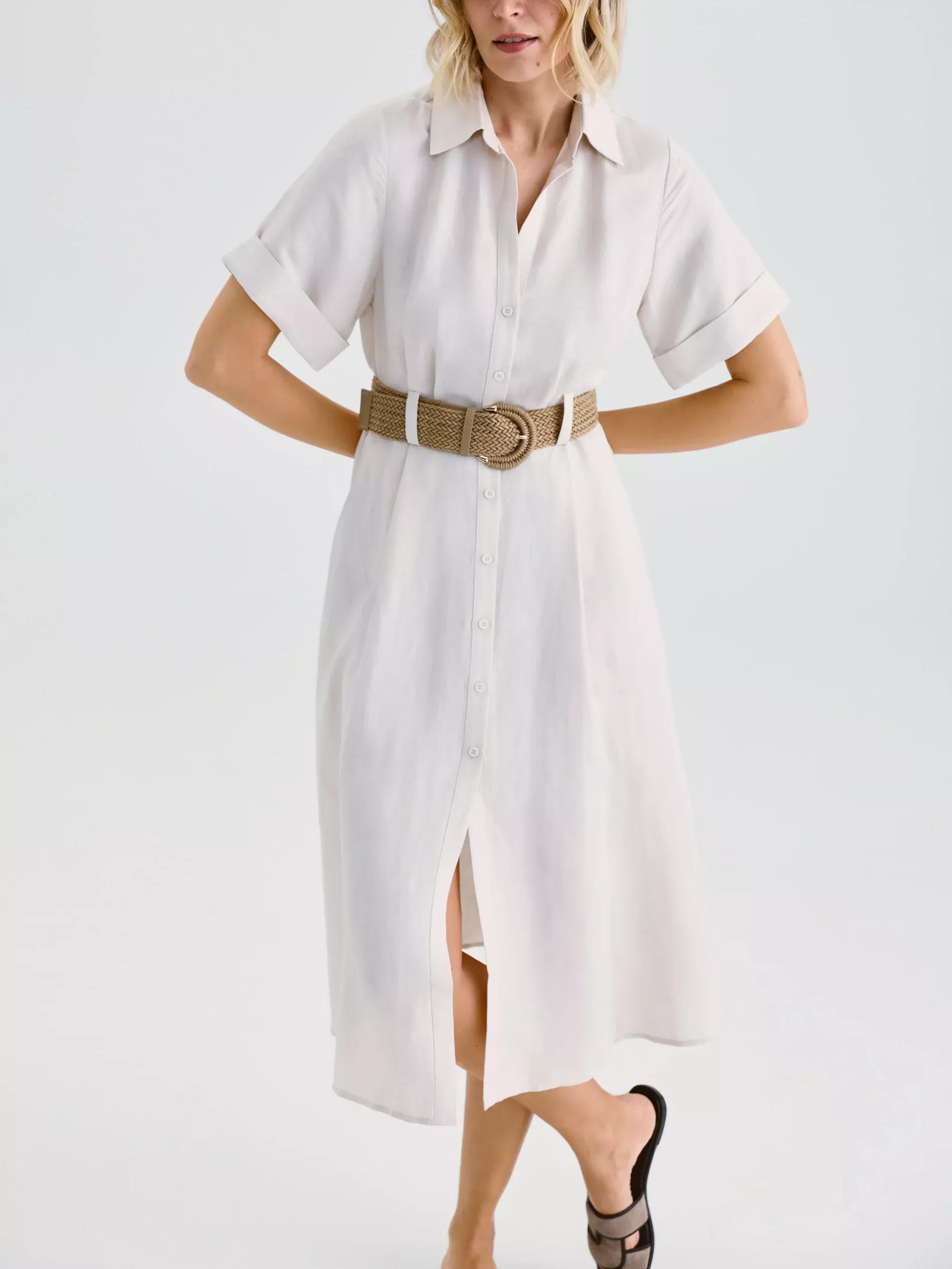 Beige Dress & Belt, , large image number 2