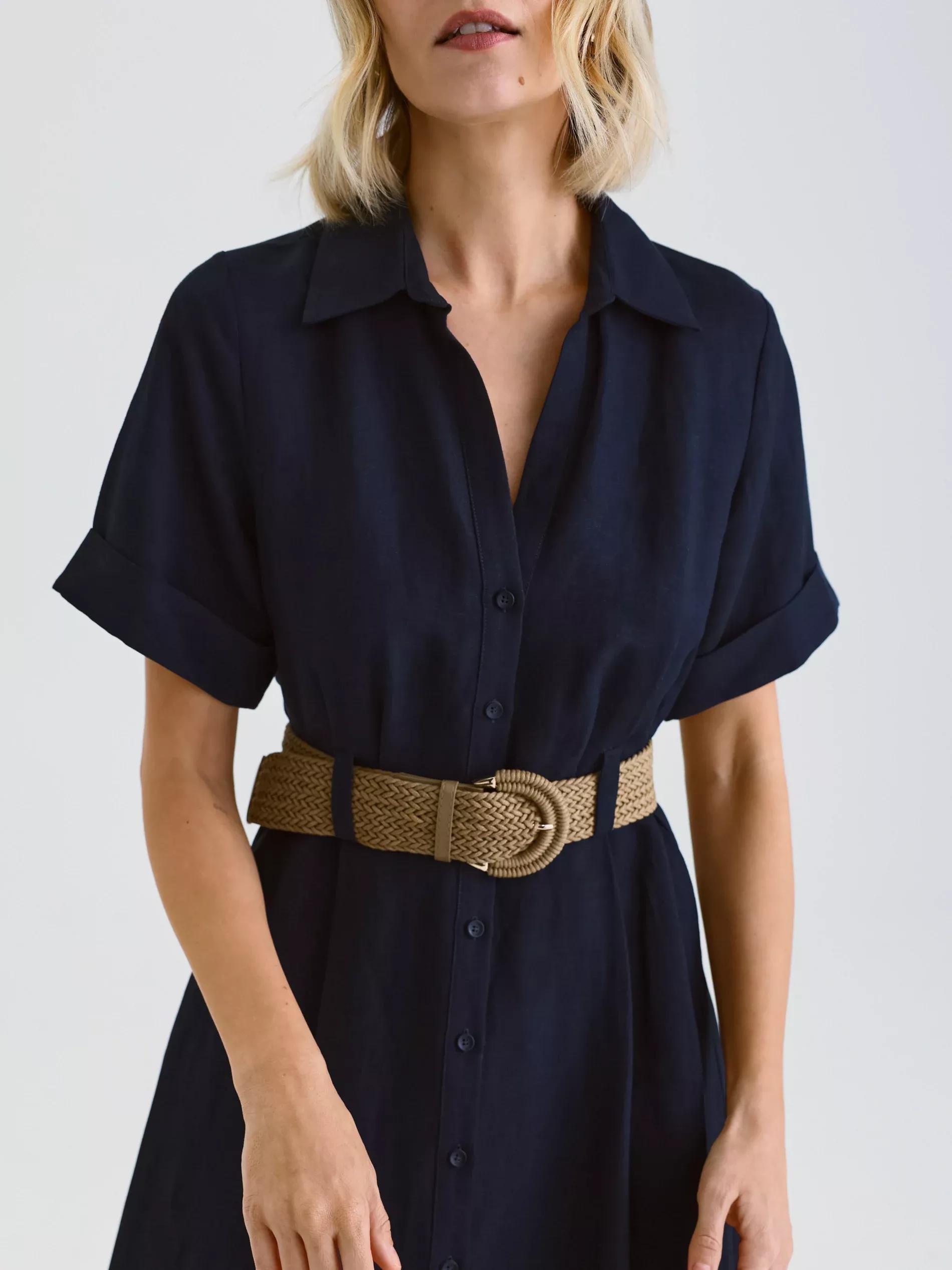 Navy Dress & Belt, , large image number 0