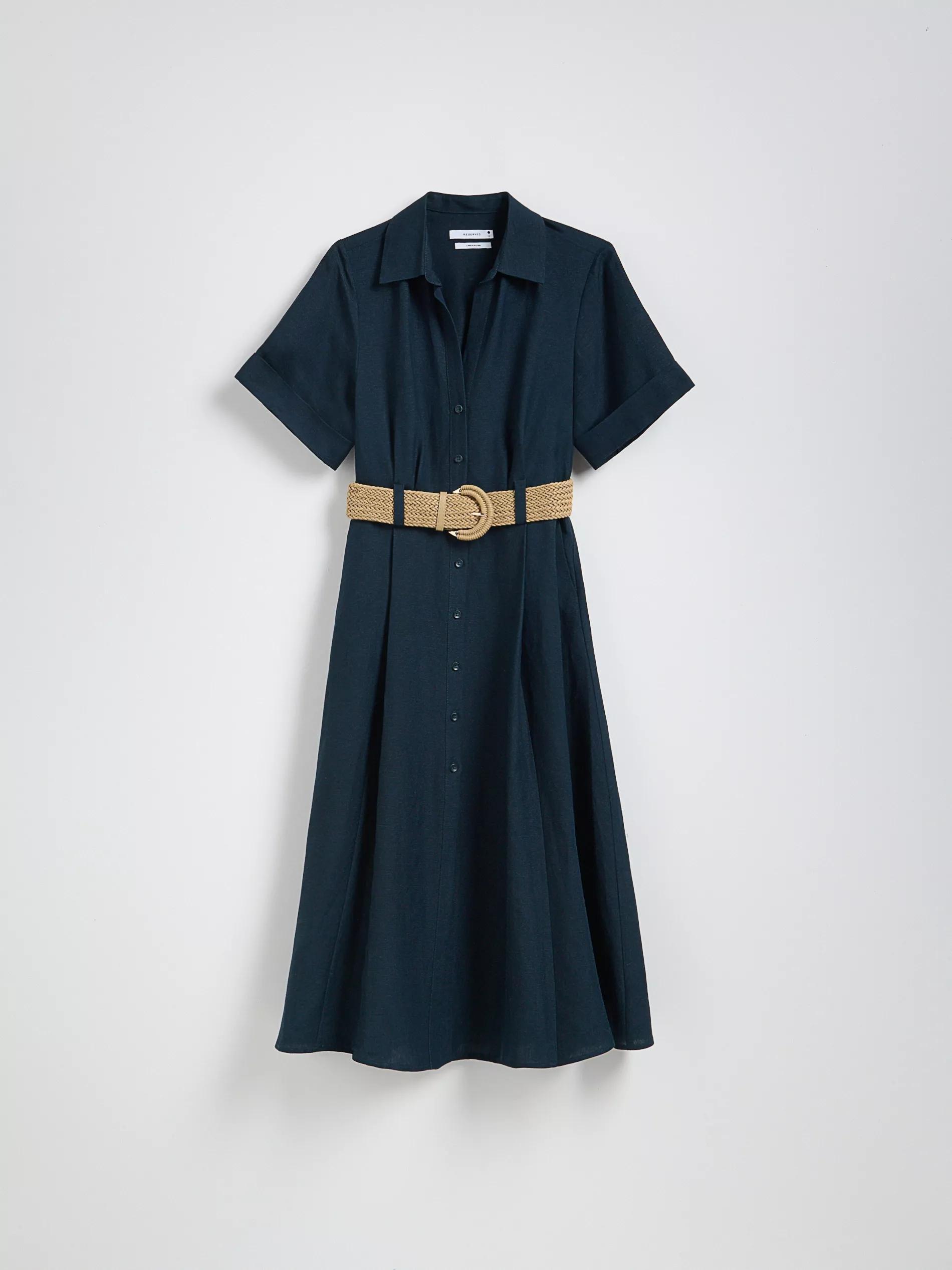 Navy Dress & Belt, , large image number 2