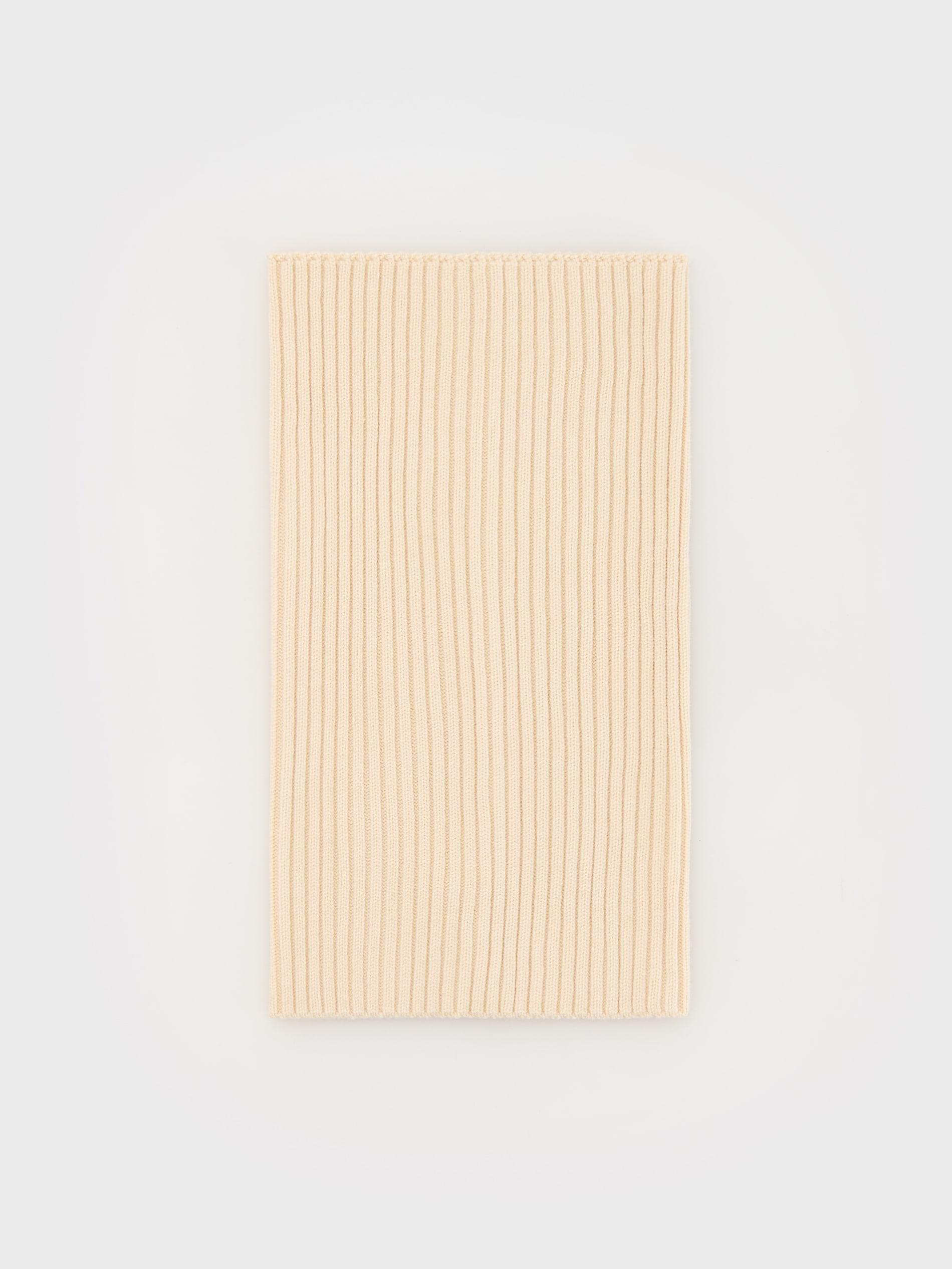 Cream Jersey Tube Scarf Made Of Viscose Blend, Ivory, large image number 1