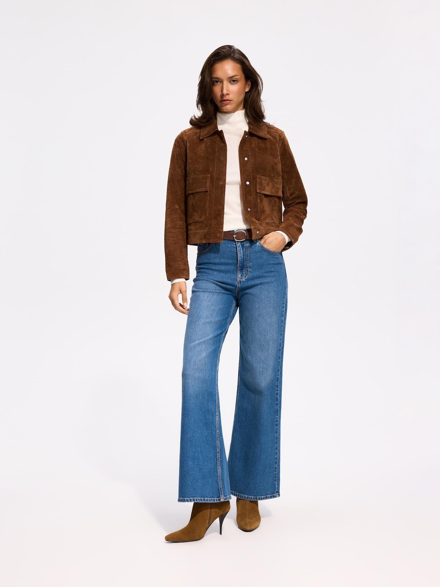 Blue Jeans Wide Leg Jeans With Lyocell, Blue, large image number 0