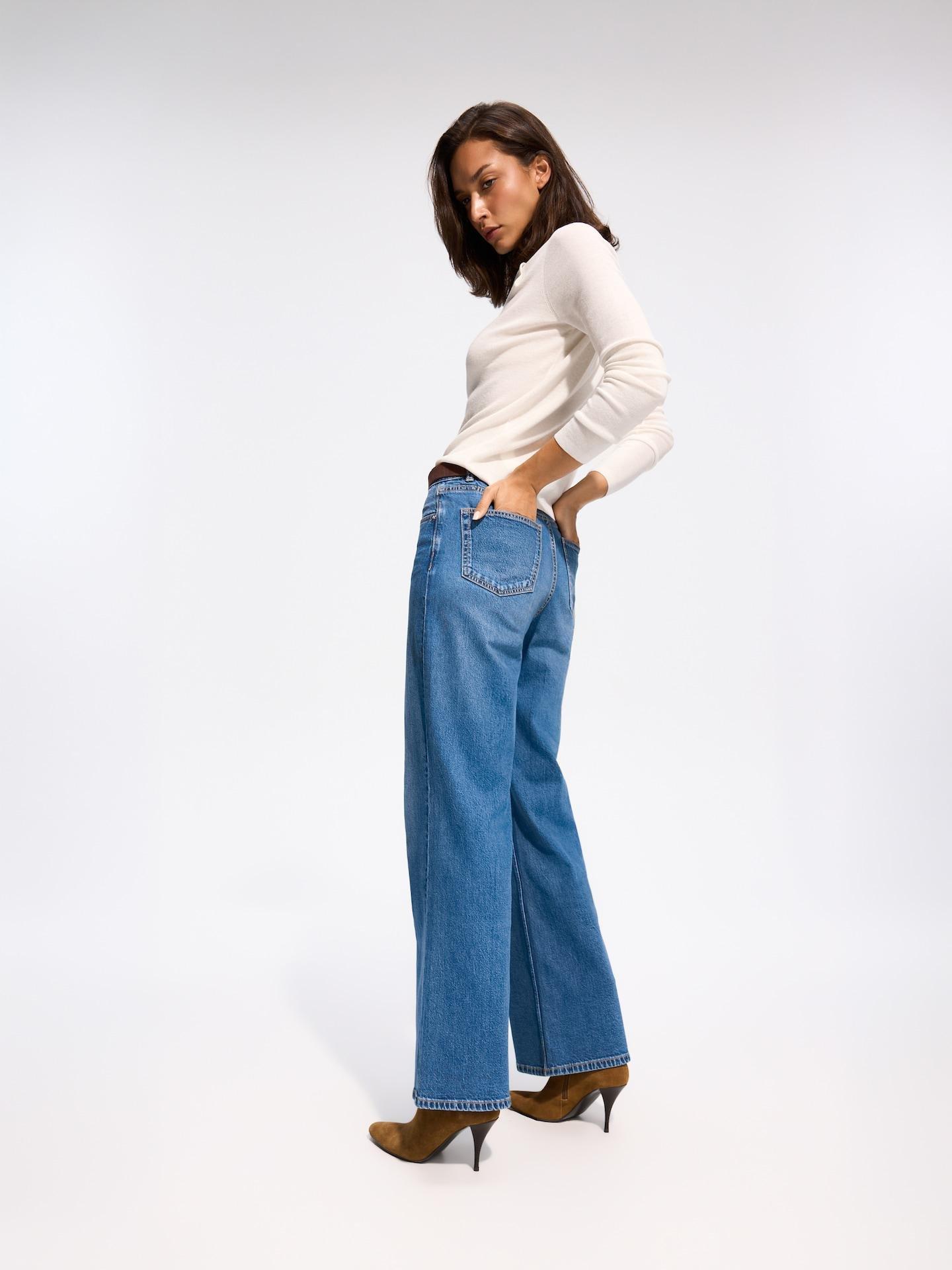 Blue Jeans Wide Leg Jeans With Lyocell, Blue, large image number 3