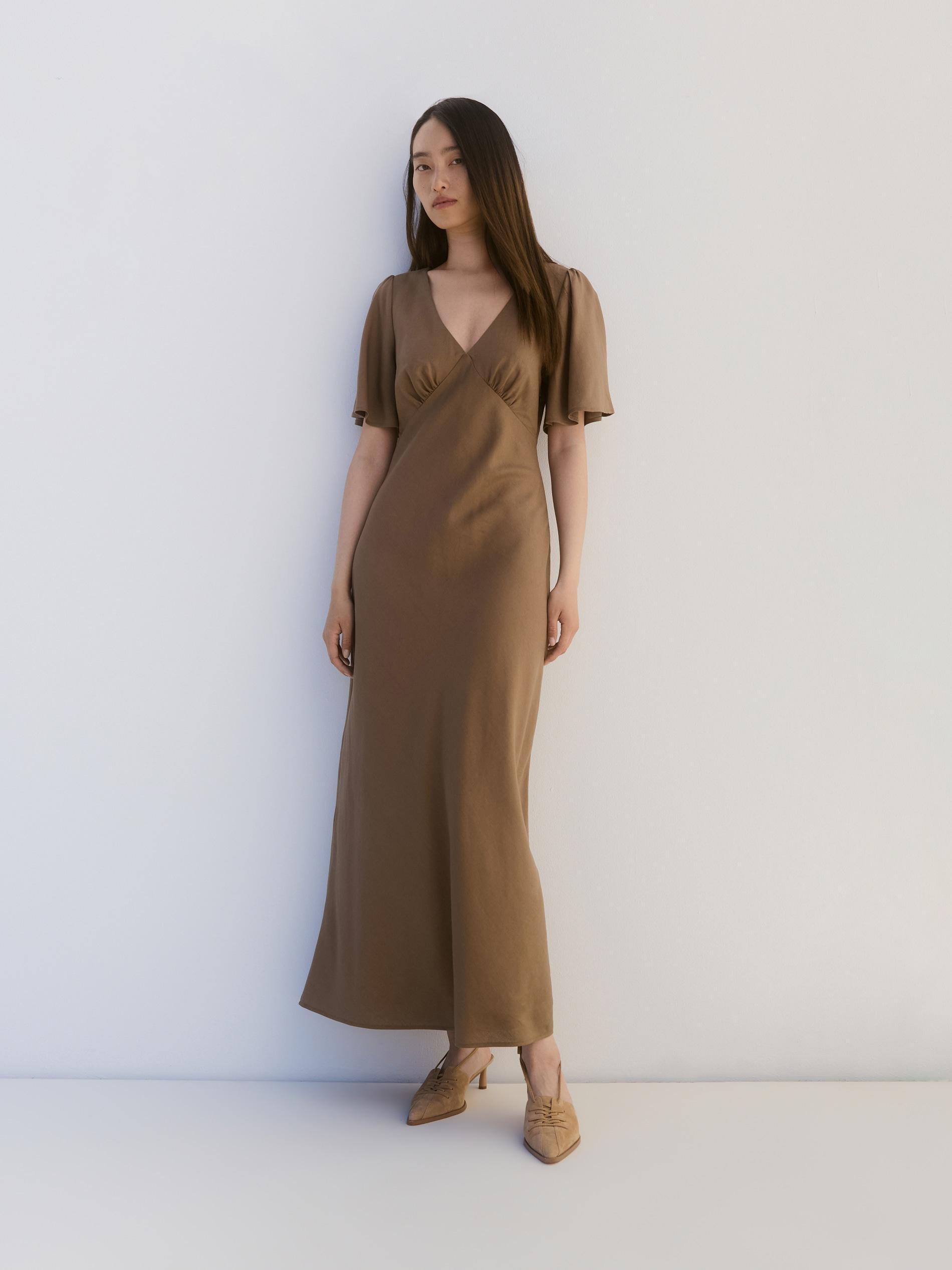 Green Linen Rich Maxi Dress, , large image number 2