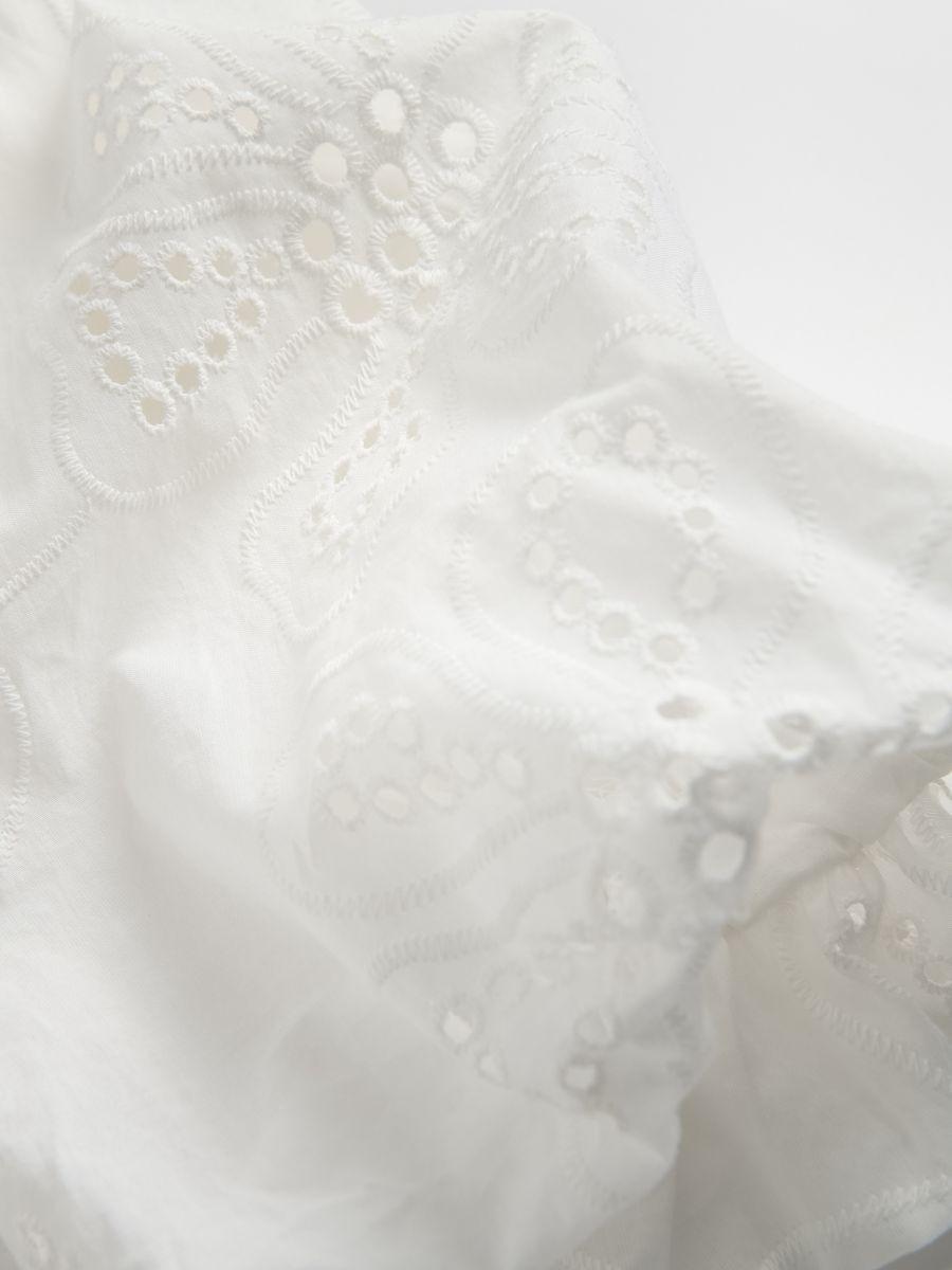 White Openwork Mini Dress, , large image number 2