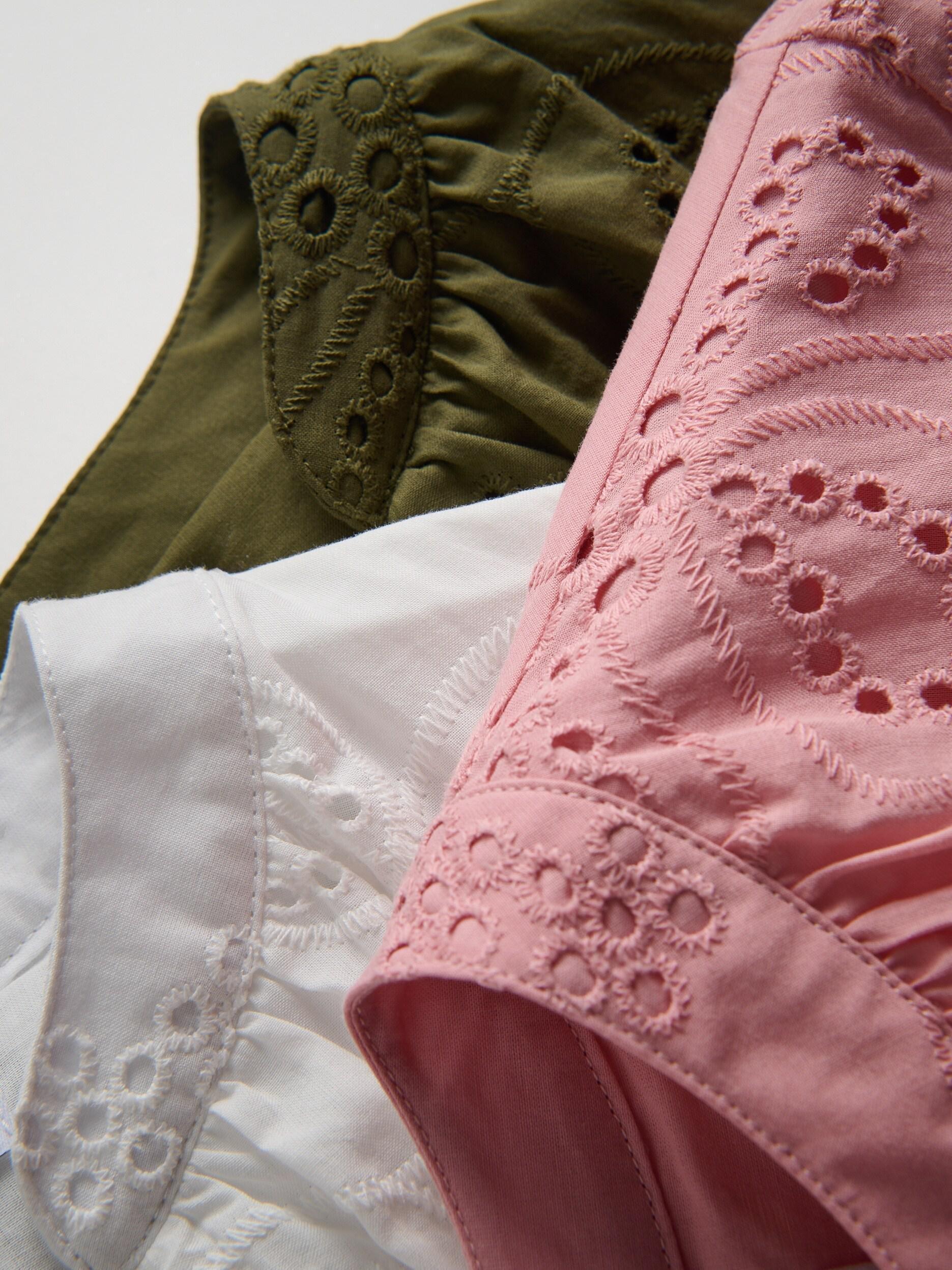 White Openwork Mini Dress, White, large image number 4