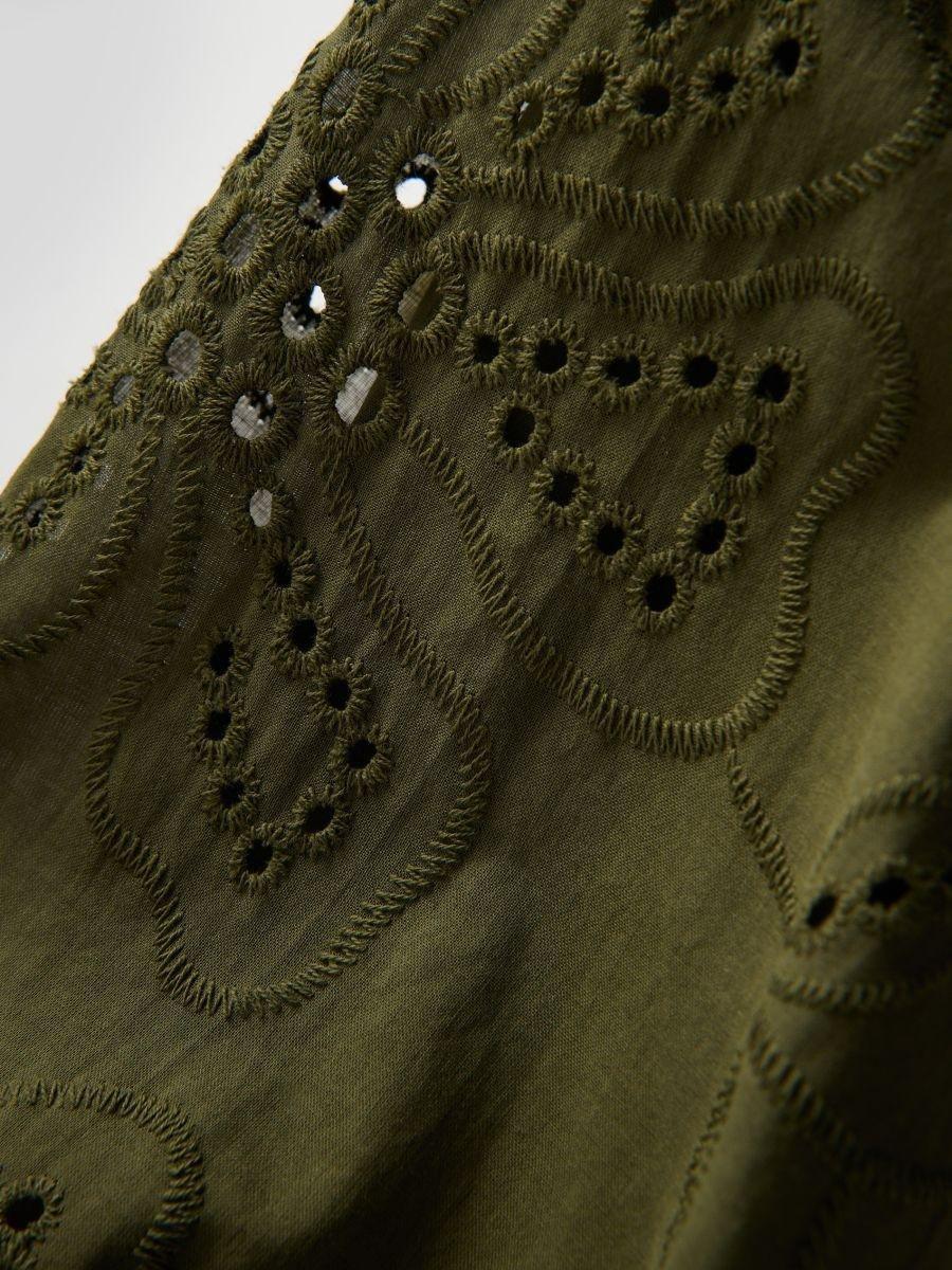 Green Openwork Mini Dress, , large image number 2