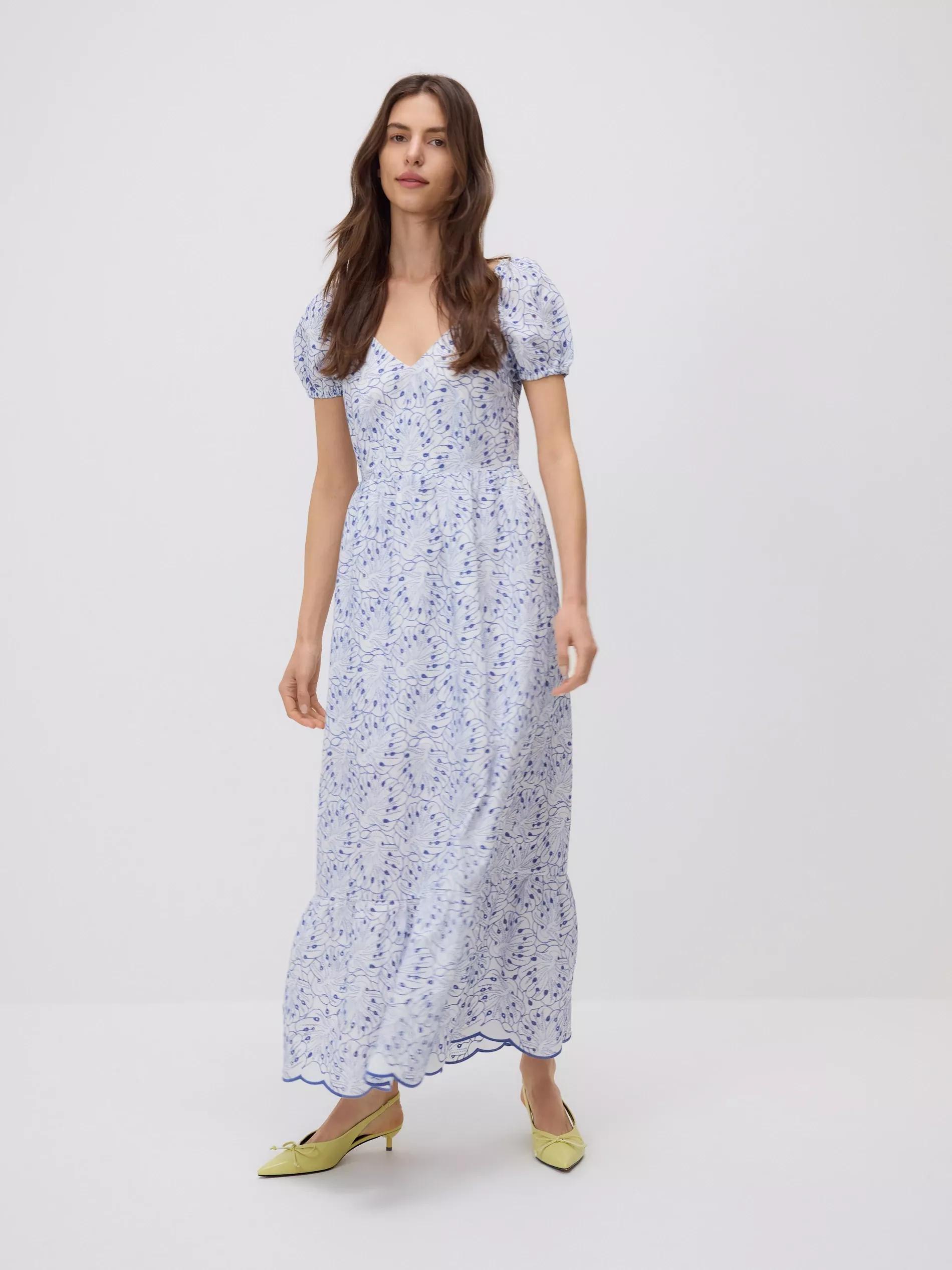 Multicolour Patterned Maxi Dress, , large image number 0