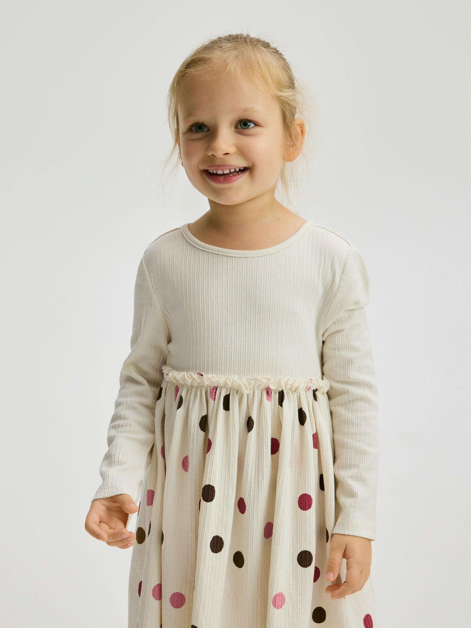 Beige Jersey Dress, Ivory, large image number 4