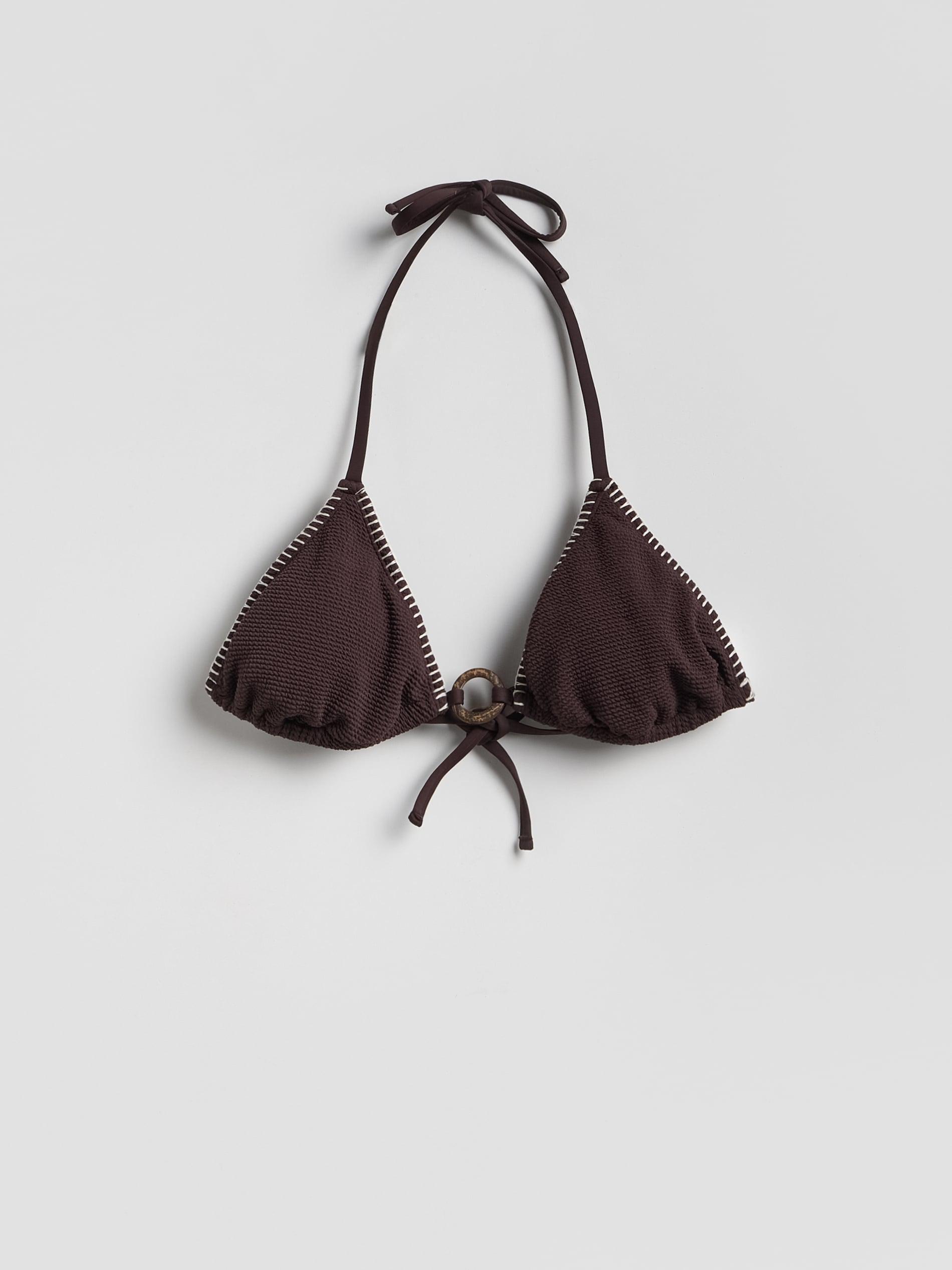 Brown Beachwear Top, Brown, large image number 4