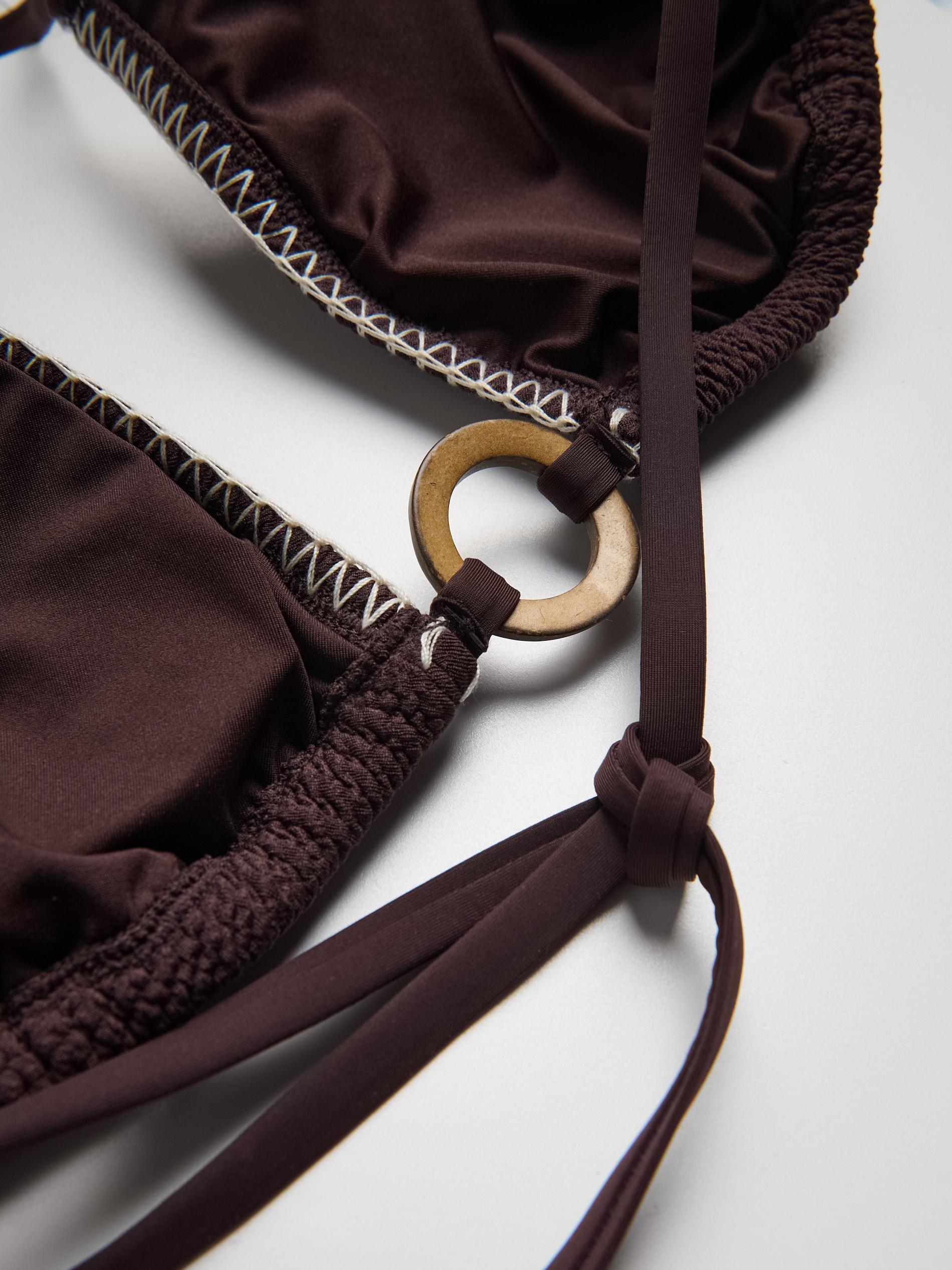 Brown Beachwear Top, Brown, large image number 5