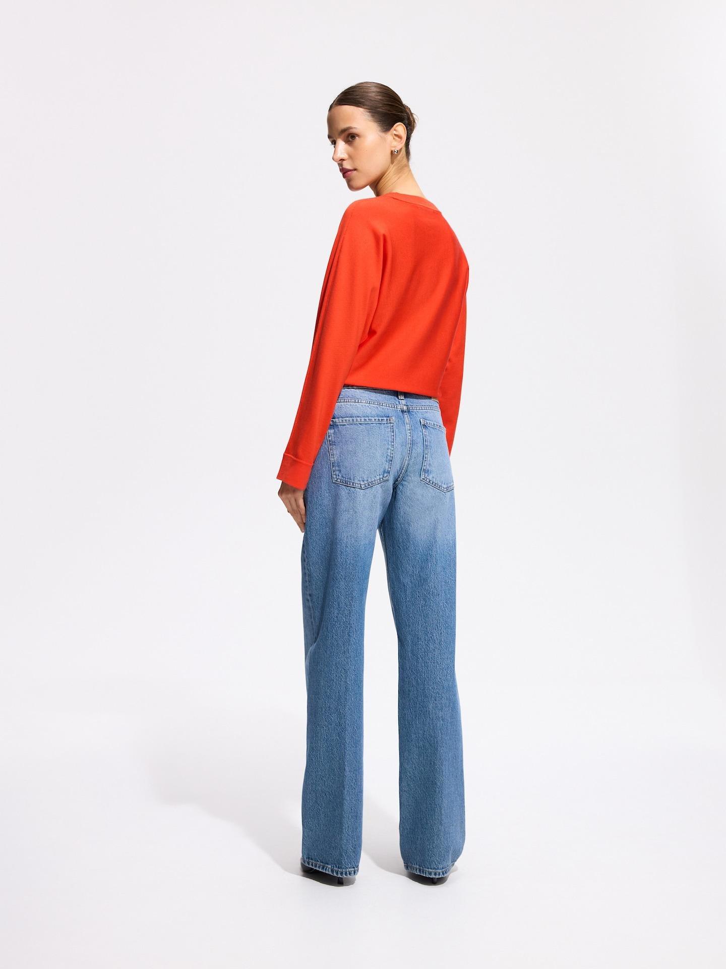 Blue Jeans Straight Jeans, Blue, medium