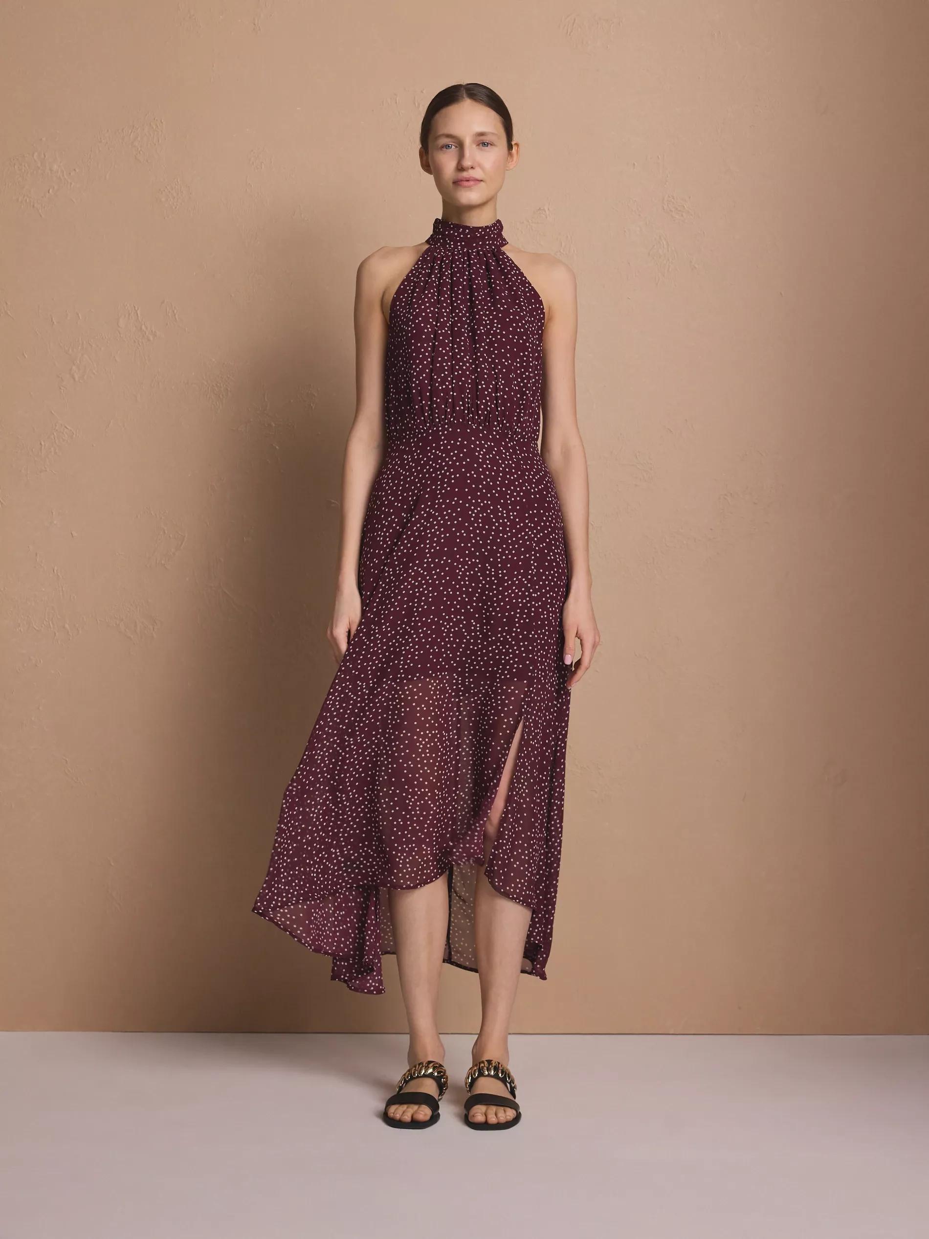 Multicolour Dress With Halter Neckline, , large image number 1